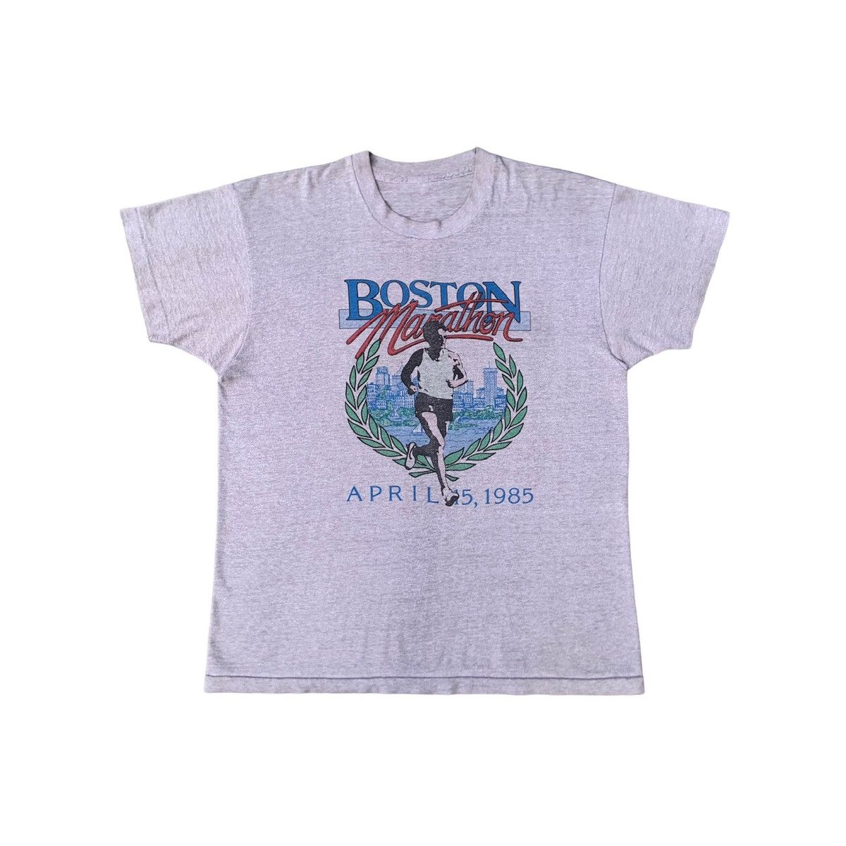 image of Sportswear 5050 x Vintage 80's Boston Marathon Single Stitch Tshirt in Grey, Men's (Size Large)