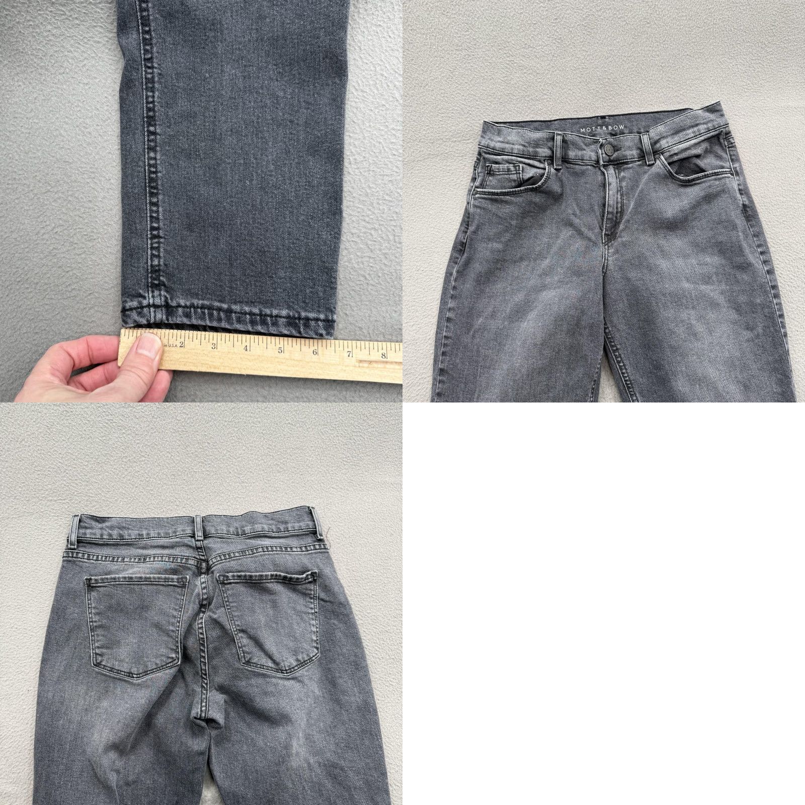 Mott & Bow Mott & Bow Jeans Mens 29x30 Gray Wash Slim Straight Stretch Denim Honduras Size US 29 - 8 Thumbnail