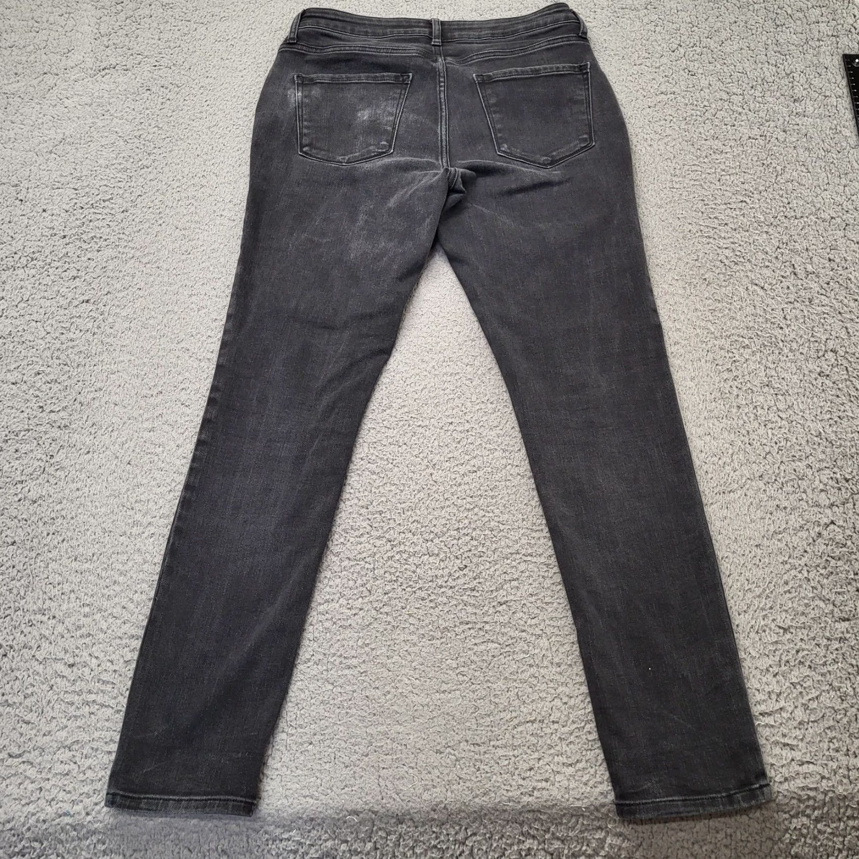 Denime A.N.A. JEANS A NEW APPROACH WOMENS SIZE 6 BLACK MED RISE SKINNY DENIM PANTS Size 28" / US 6 / IT 42 - 3 Thumbnail