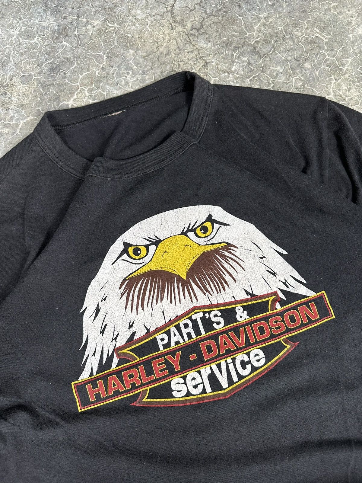 Harley Davidson × Vintage Vintage Harley Davidson eagle tee 70s Size US M / EU 48-50 / 2 - 2 Thumbnail