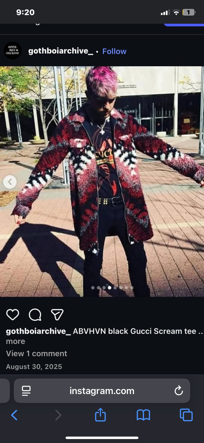 ABVHVN Gucci Scream T-Shirt Size US L / EU 52-54 / 3 - 4 Thumbnail