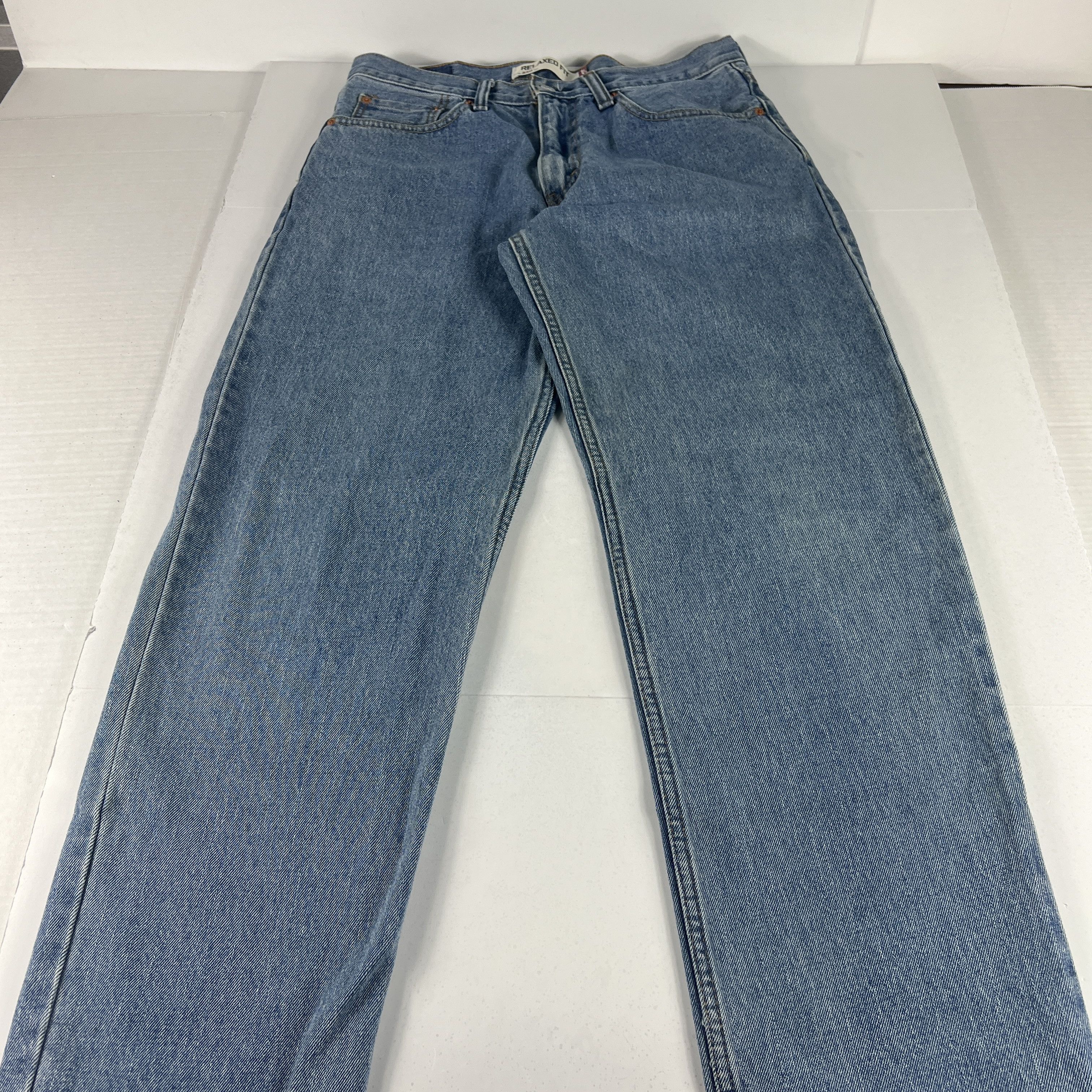 Levi's Levi's Jeans 550 Relaxed Straight Blue Faded Denim Size US 33 - 1 Thumbnail