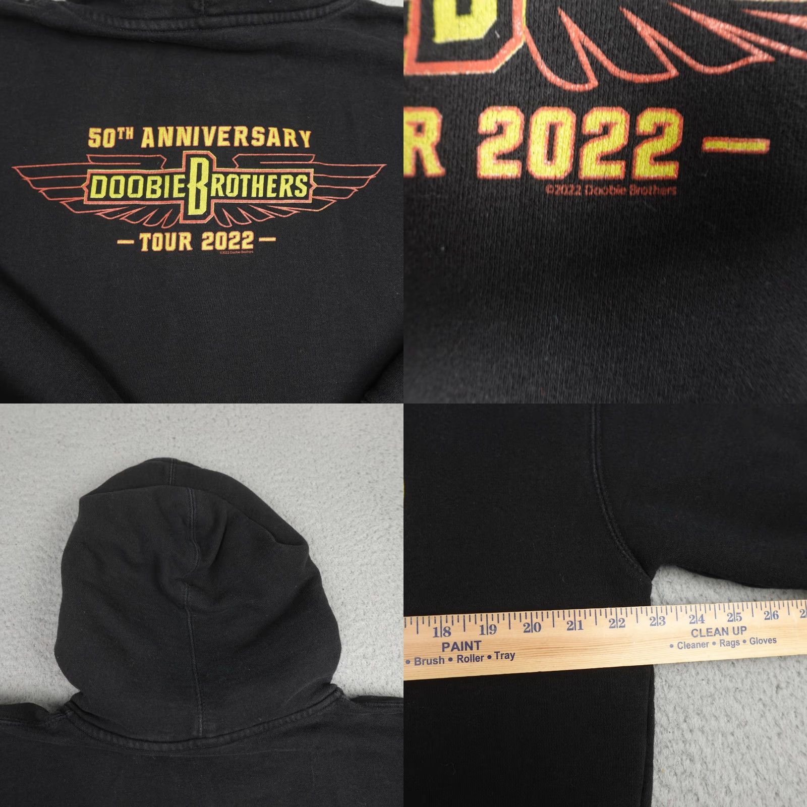 Vintage Doobie Brothers Hoodie Mens Large Black 50th Anniversary Tour 2022 Full Zip Size US L / EU 52-54 / 3 - 9 Thumbnail