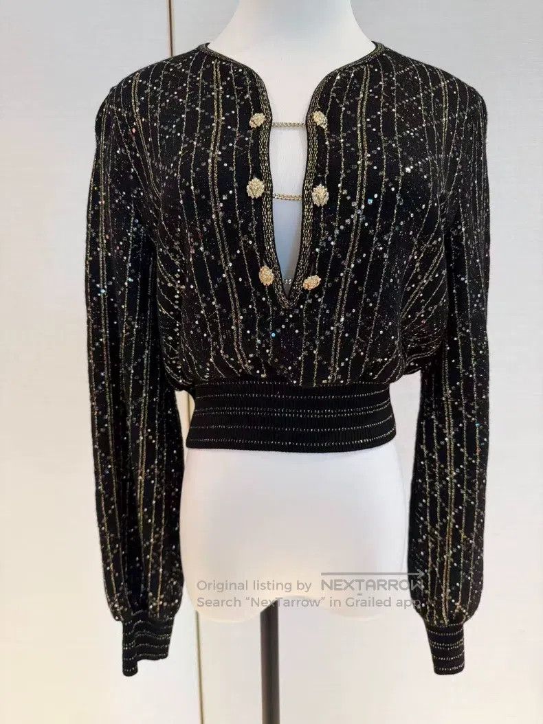 Chanel Chanel High-end handicraft workshop series black gold sequ Size XS / US 0-2 / IT 36-38 - 1 Thumbnail