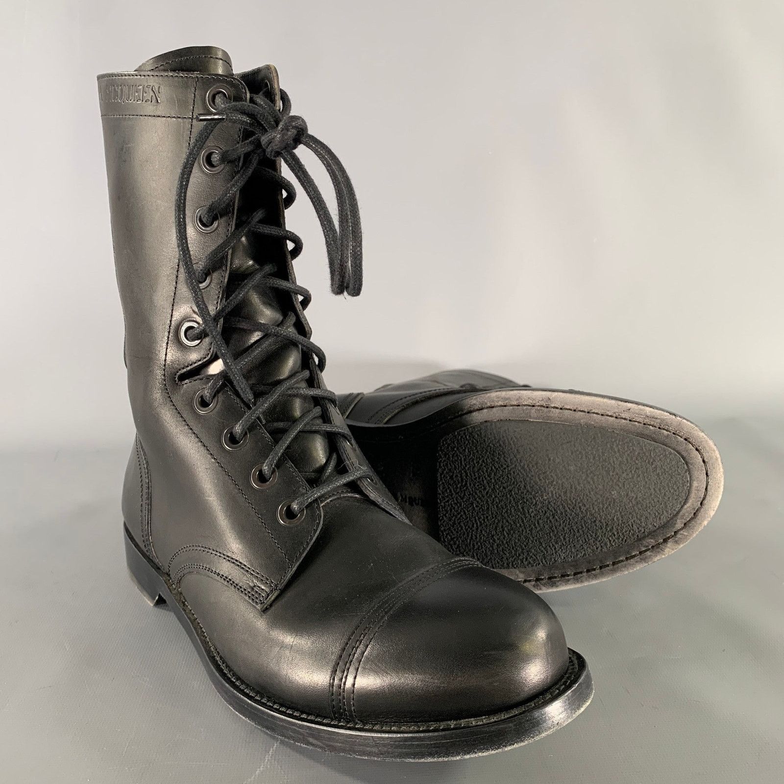 Alexander McQueen ALEXANDER MCQUEEN Size 9.5 Black Leather Lace Up Boots Size US 9.5 / EU 42-43 - 5 Thumbnail