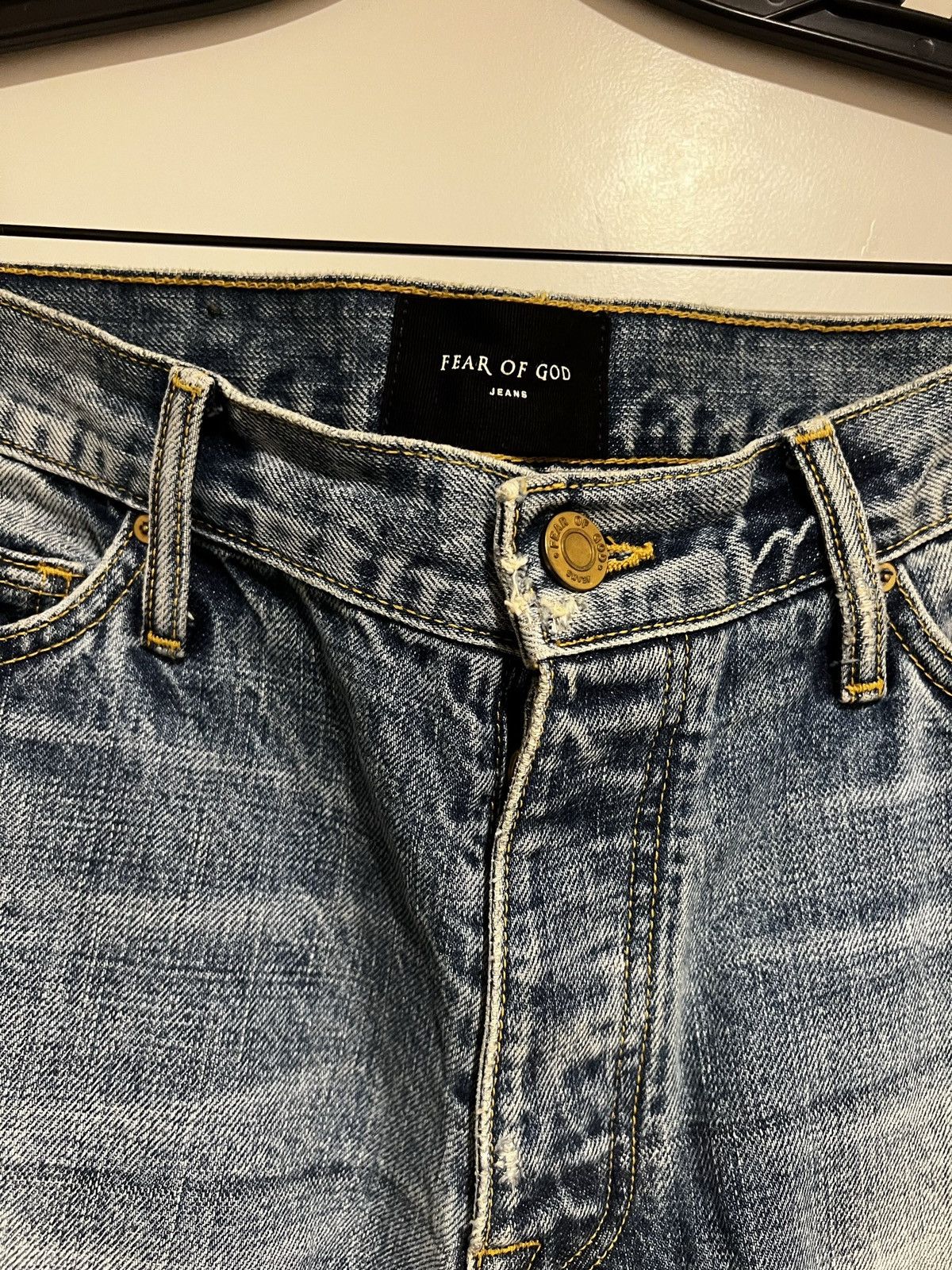 Fear of God Fear of God 5th collection, medium wash selvedge Denim Size US 34 / EU 50 - 3 Thumbnail