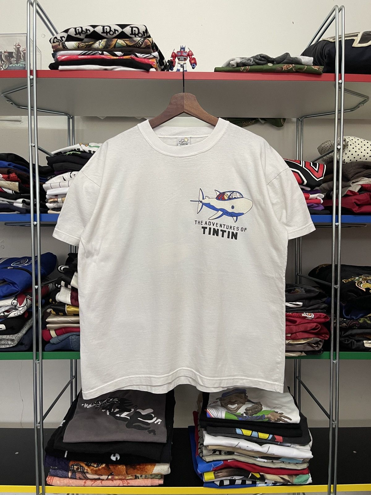 Vintage Vintage 90s The Adventure of Tintin Red Rackham Treasure Tee Size US L / EU 52-54 / 3 - 2 Thumbnail