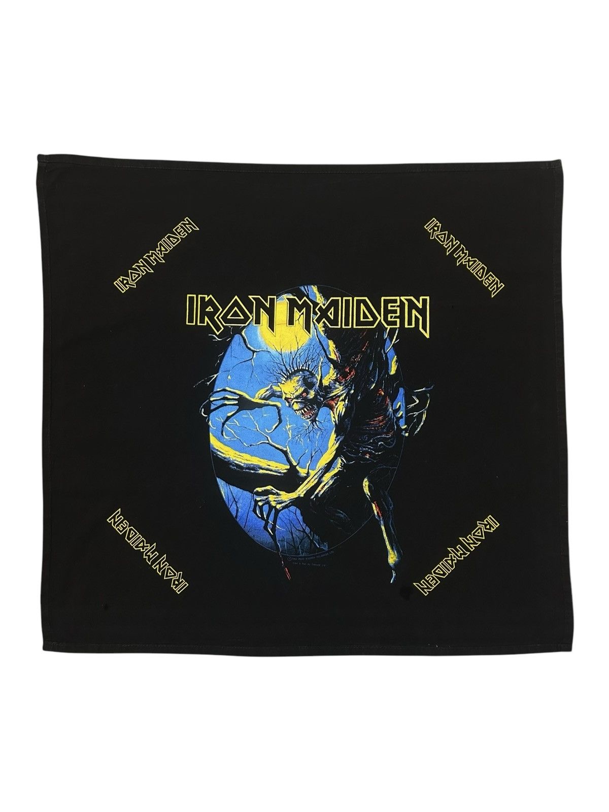 Iron Maiden Vintage 1992 Iron Maiden Fear Of The Dark Bandana Size ONE SIZE - 2 Thumbnail