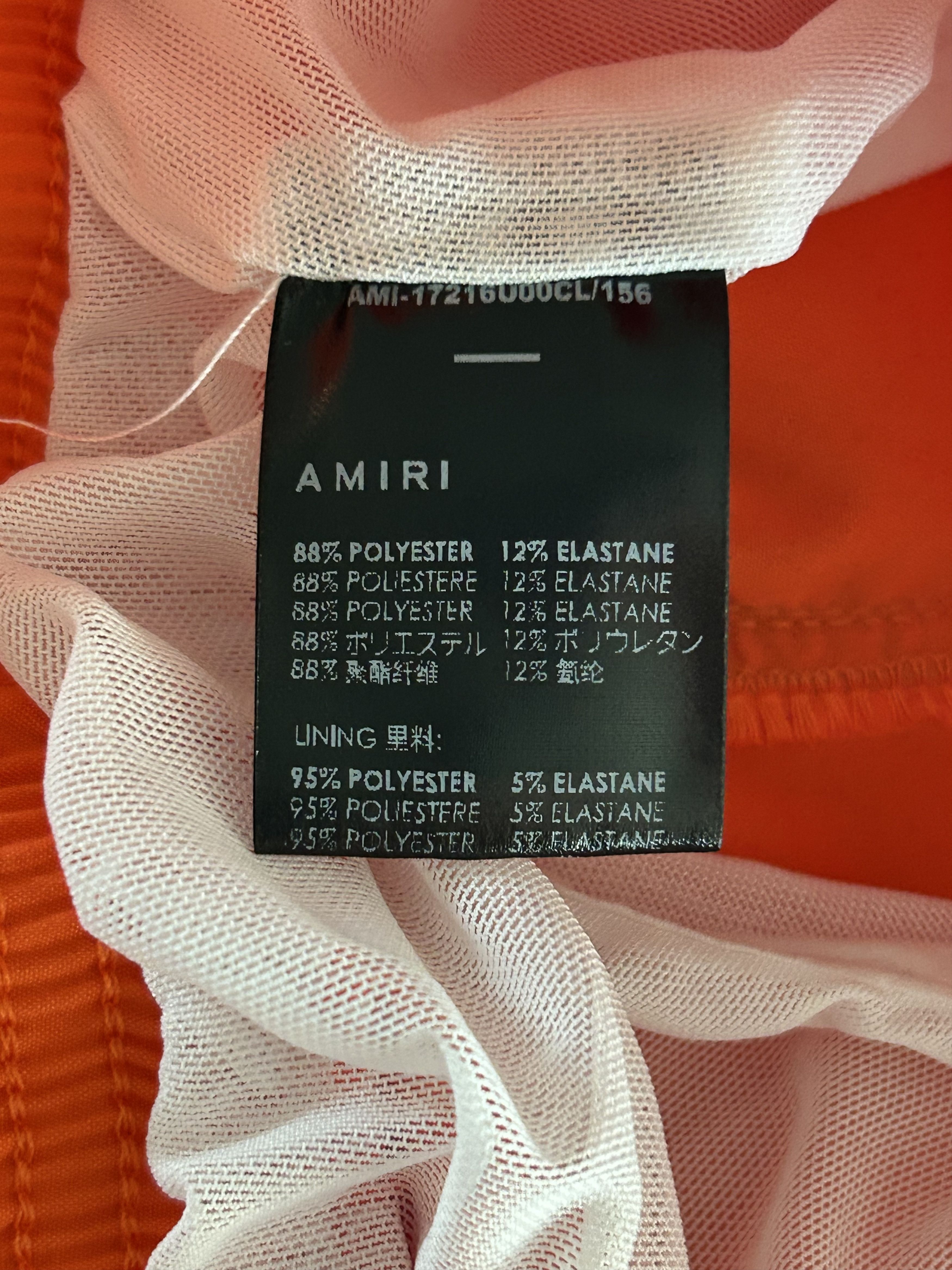 Amiri Amiri Orange & Black MA Bar Logo Swimshorts Size US 40 / EU 56 - 4 Thumbnail