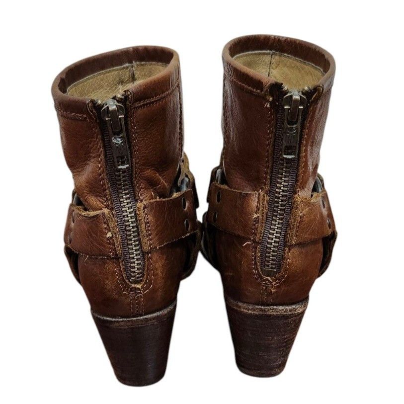 Frye FRYE Harness Boot Back Zip Cognac Leather size 6 B Size US 6 / IT 36 - 6 Thumbnail