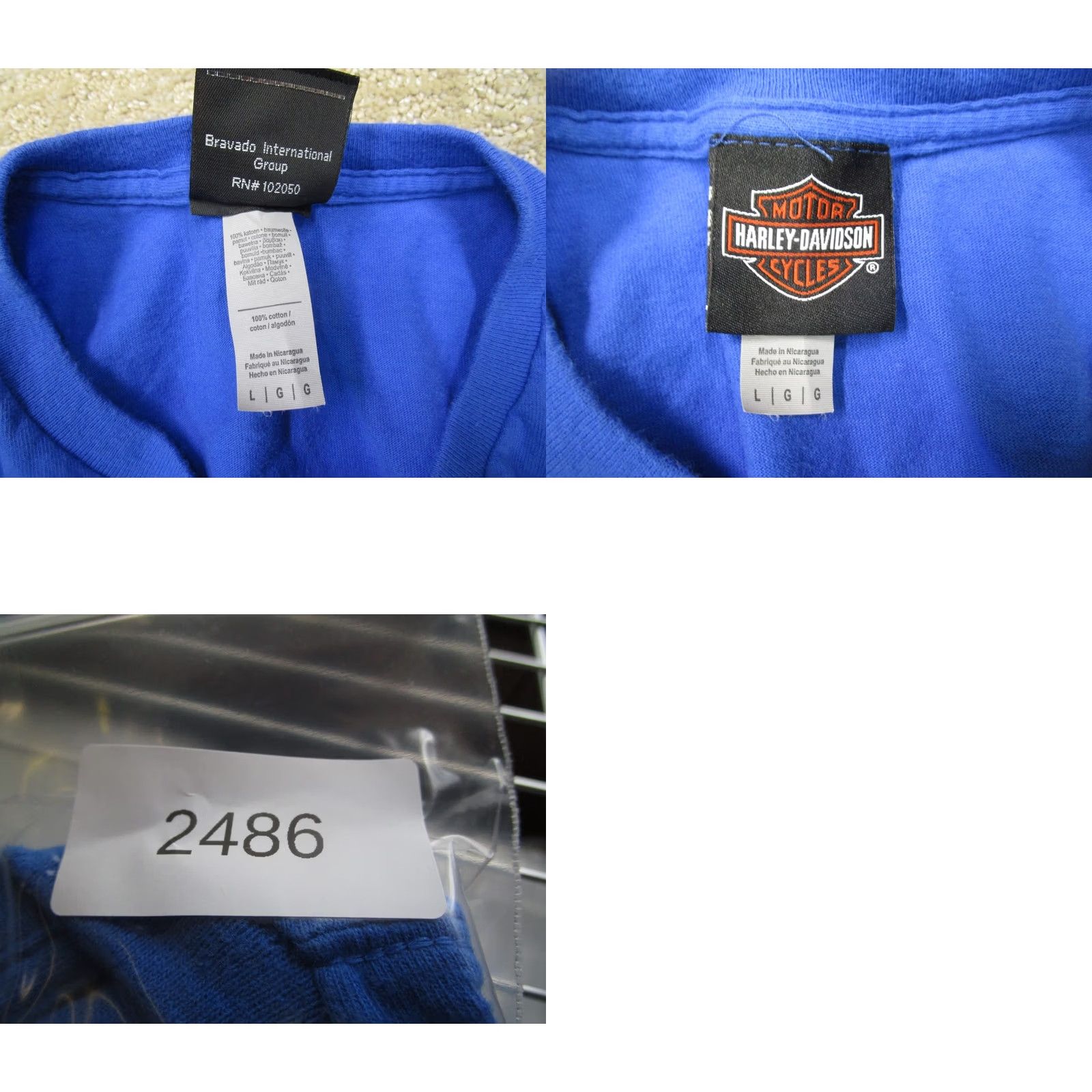 Harley Davidson Harley-Davidson Shirt Men Large Blue Orlando Florida Biker Motorcycle Alligator Graphic Print Short Sleeve Crew Neck T-Shirt Size US L / EU 52-54 / 3 - 8 Thumbnail