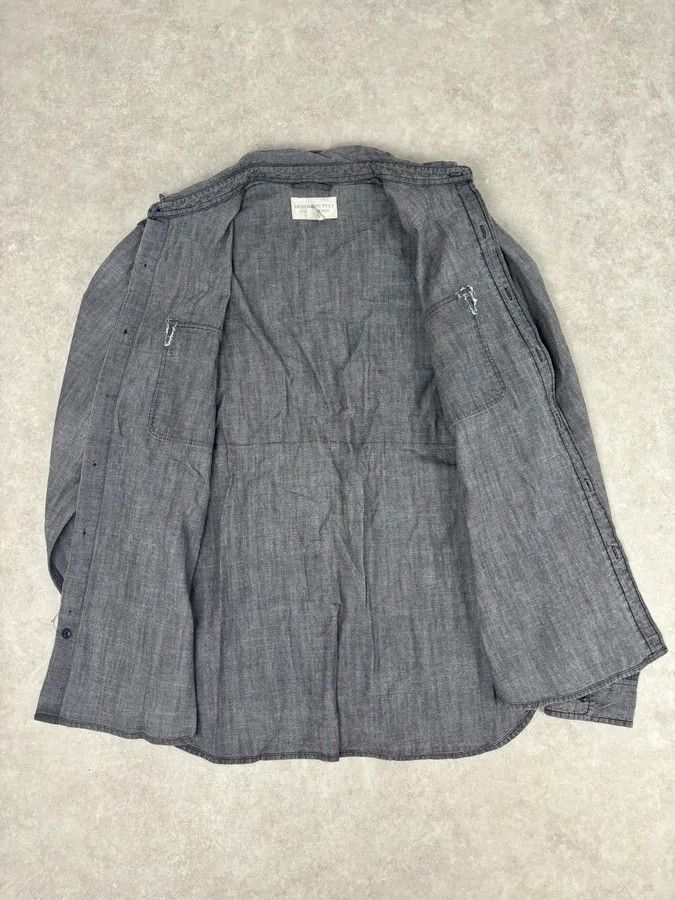 Polo Ralph Lauren 2000s Ralph Lauren Grey Denim Shirt American Flag Patch Size US L / EU 52-54 / 3 - 7 Thumbnail