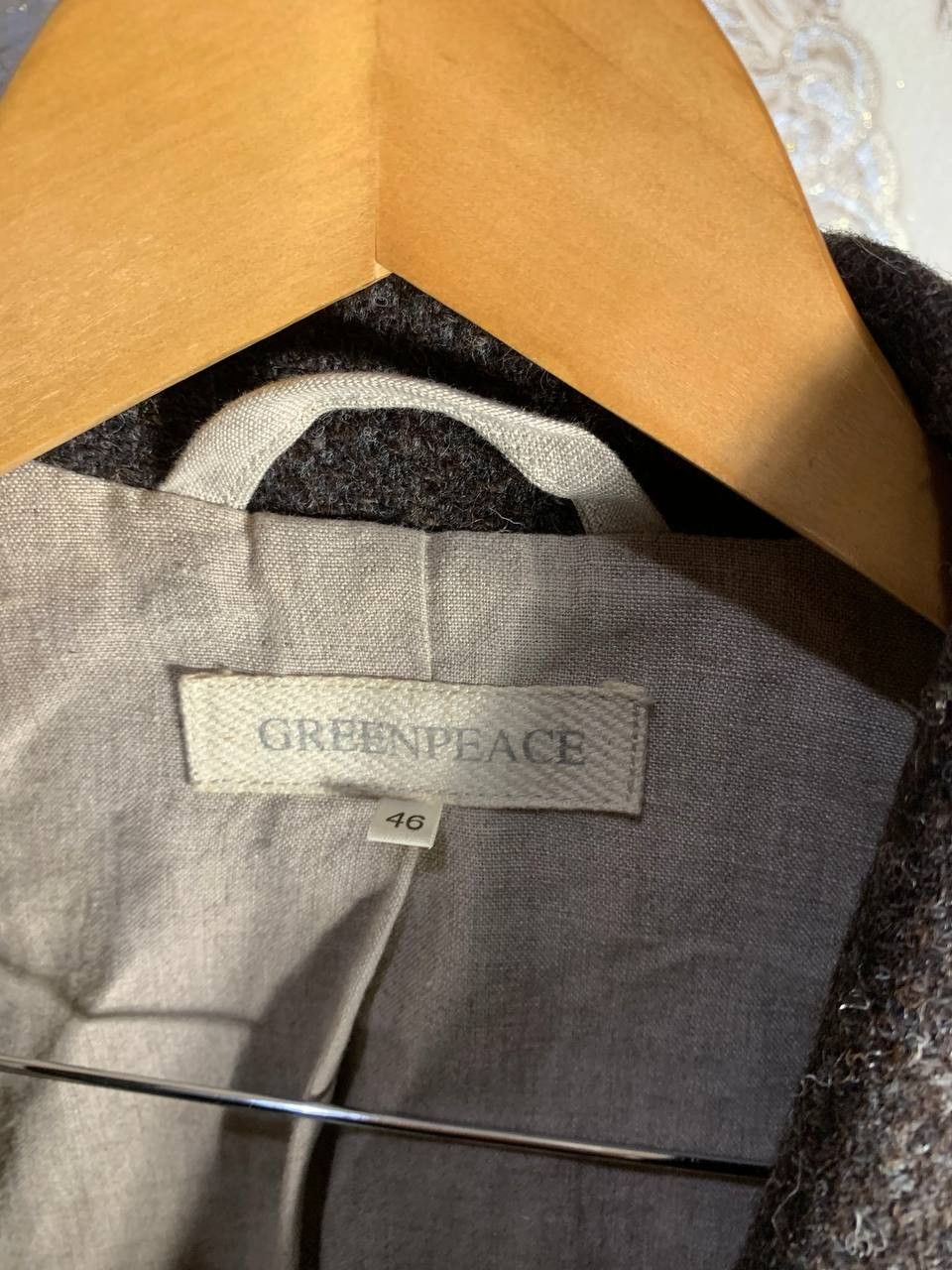 Harris Tweed Vintage Greenpeace Harris Tweed Casual Blazer England 90s Size 46S - 5 Thumbnail