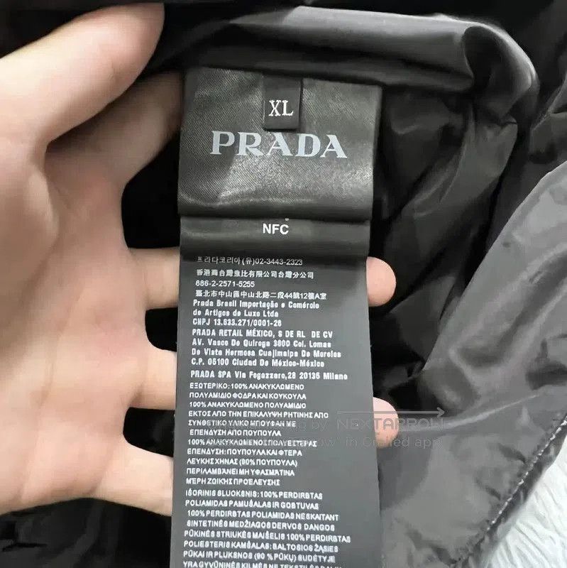 Prada Prada Men's Black Puffer Jacket Size XL. Size US XL / EU 56 / 4 - 4 Thumbnail