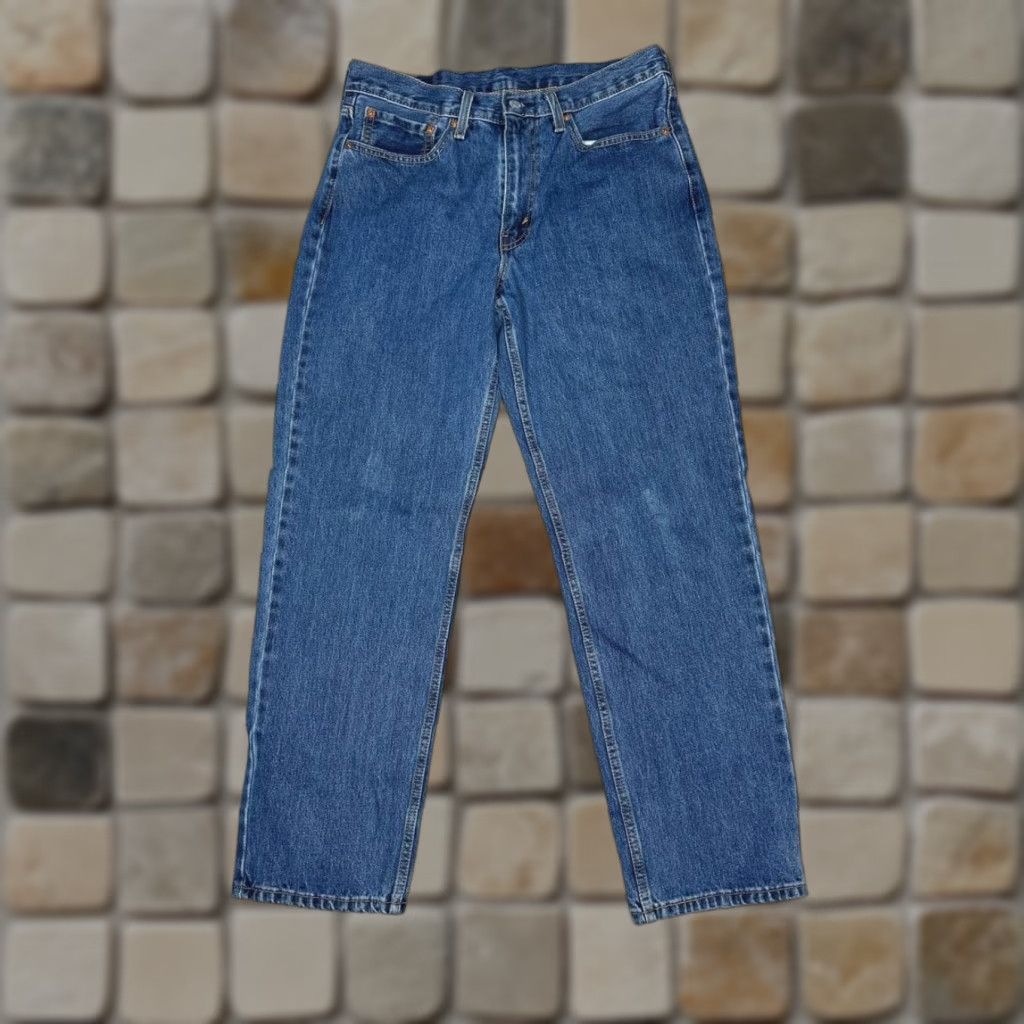 Levi's Levi's 550 Jeans Men 34 Blue Denim Cotton Relaxed Mid Rise Straight Leg 31x31 Size US 34 / EU 50 - 1 Thumbnail