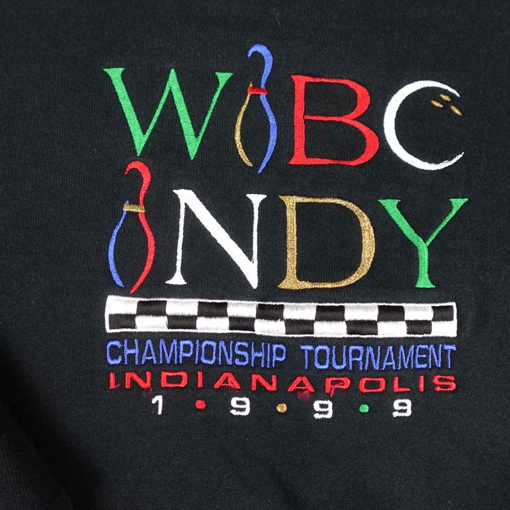 Jerzees VINTAGE JERZEES Shirt Mens XL Black WIBC Indy Sweatshirt Championship Tournament USA Size US XL / EU 56 / 4 - 4 Thumbnail