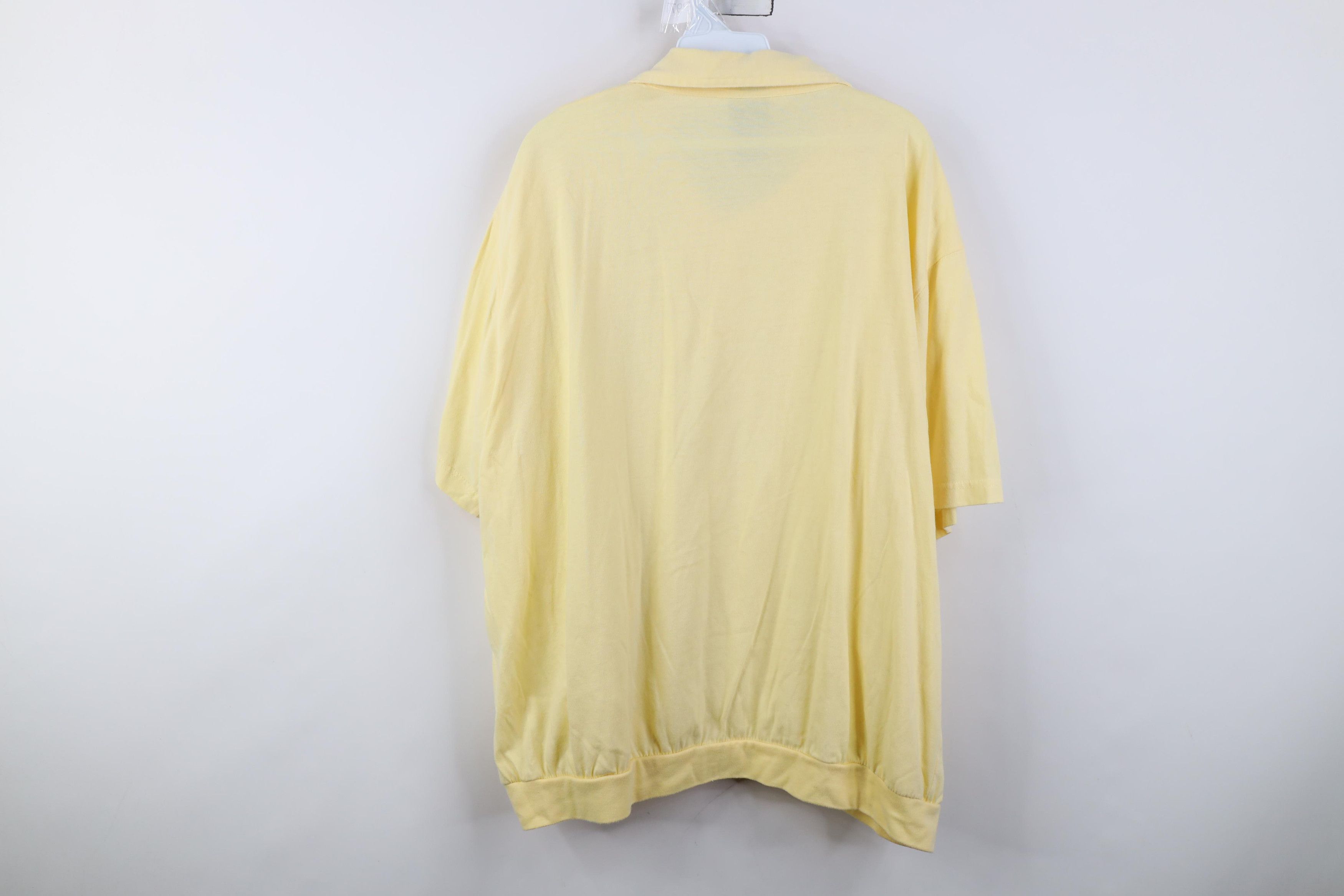 Vintage Vintage 90s Streetwear Collared Pullover Polo Shirt Yellow Size US XXL / EU 58 / 5 - 10 Thumbnail