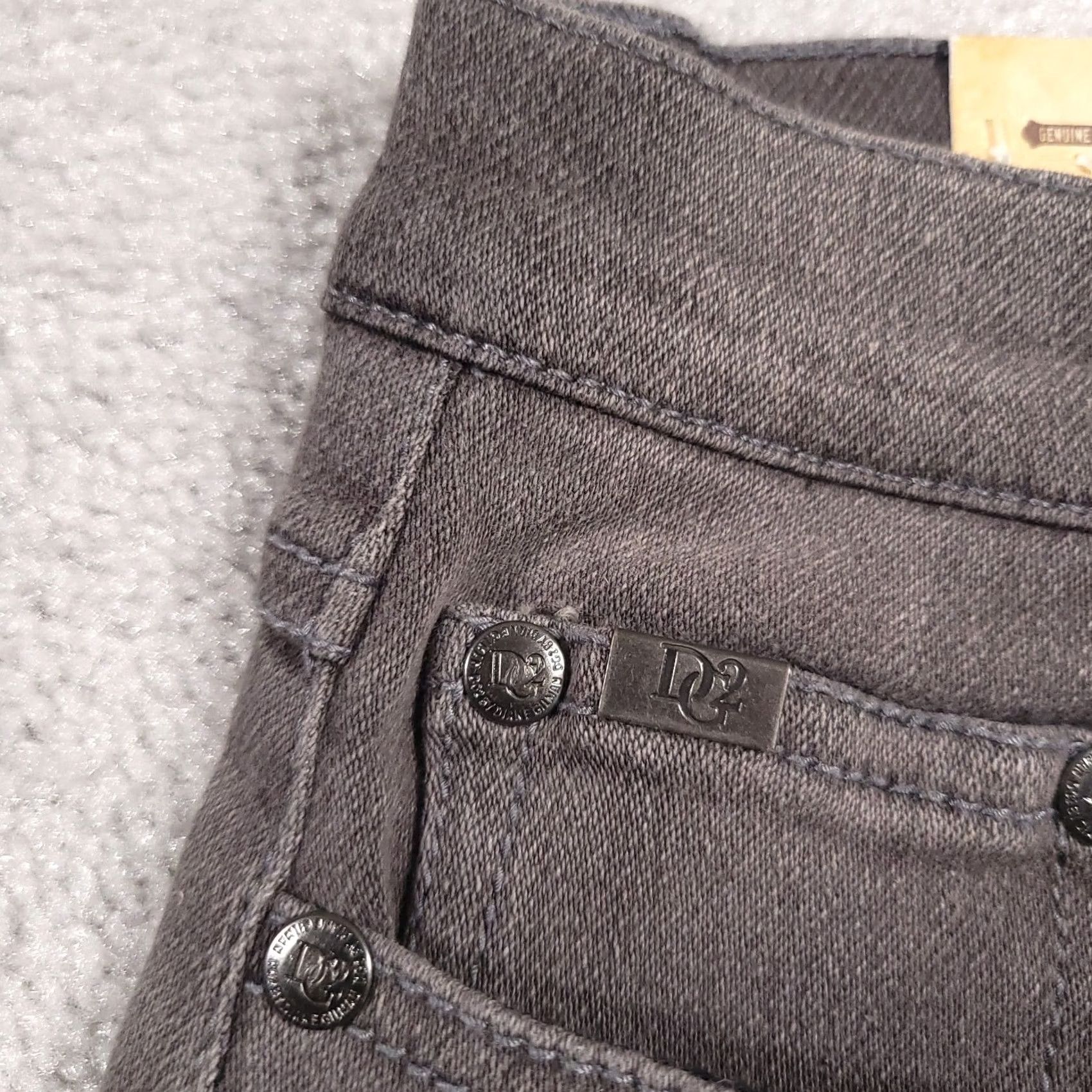 Vintage VINTAGE Diane Gilman DG2 Jeans 6P Grey Wash Skinny Western Distressed Women's Size 28" / US 6 / IT 42 - 6 Thumbnail