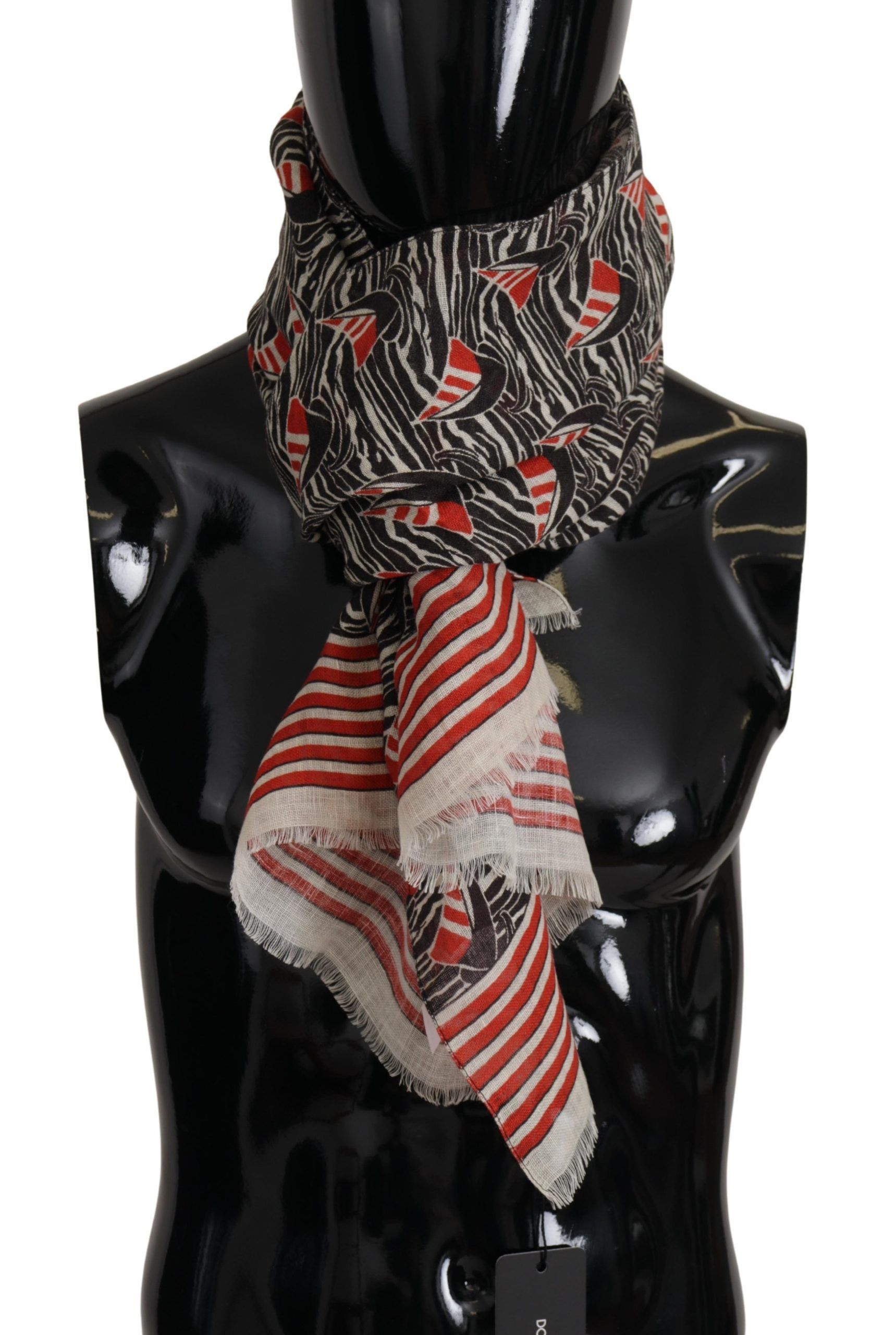 Dolce & Gabbana Elegant Striped Linen Men's Men's Scarf Size ONE SIZE - 1 Thumbnail