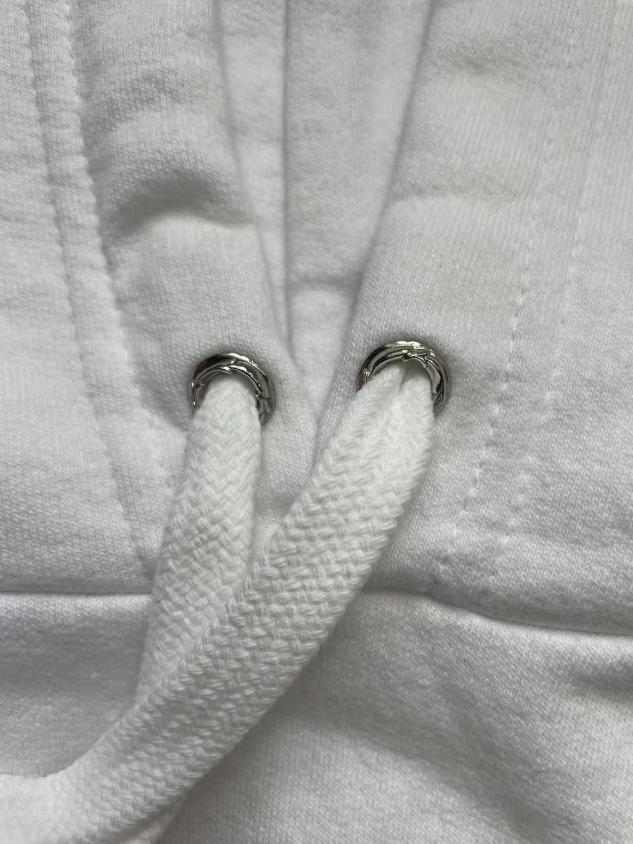 Chrome Hearts Chrome Hearts Vertical Logo White Pullover Hoodie Size US L / EU 52-54 / 3 - 4 Thumbnail