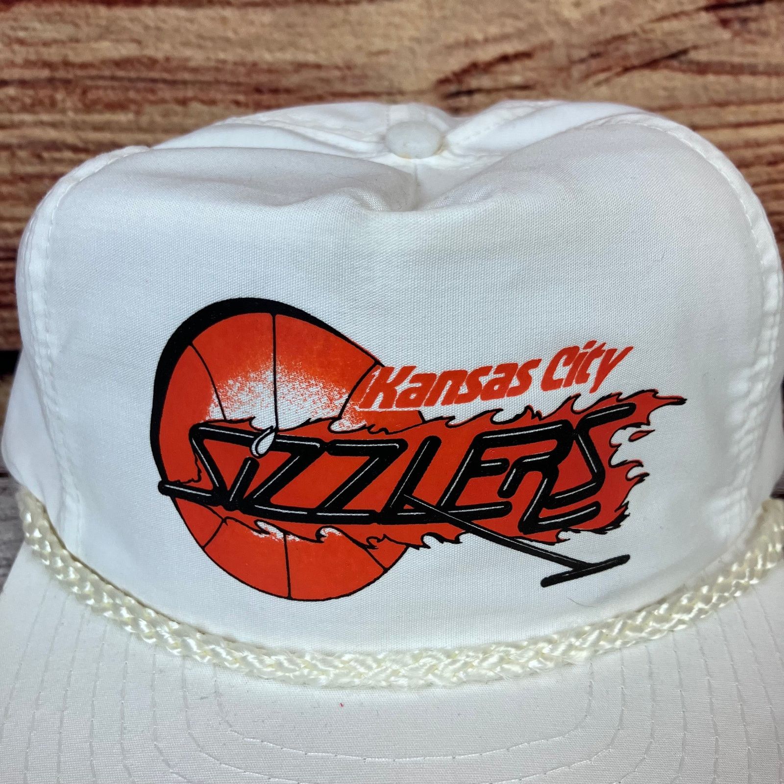 Vintage Vintage 1980s Kansas City Sizzlers Basketball Strapback Hat Size ONE SIZE - 2 Thumbnail