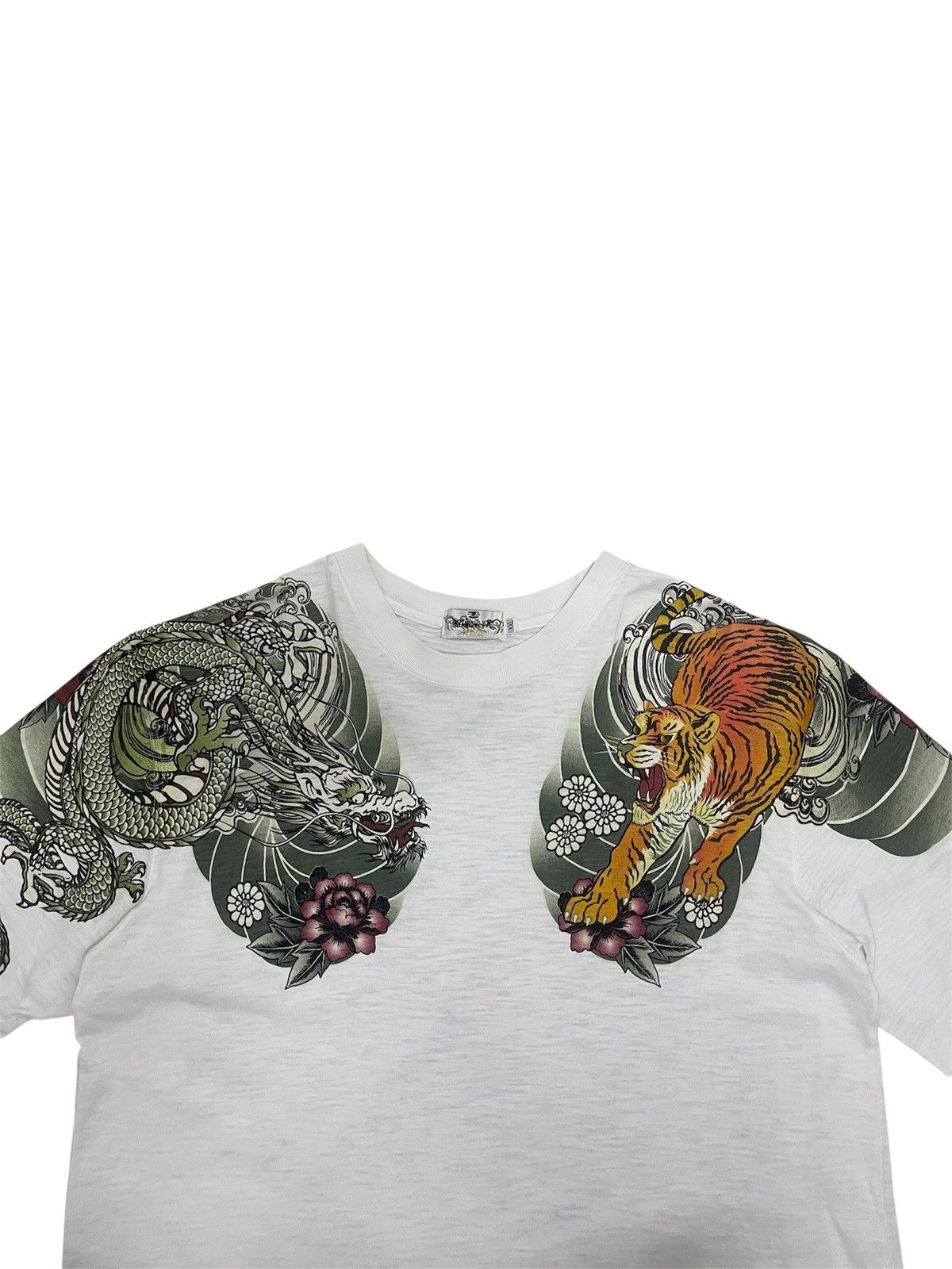 Karakuri Tamashii Y2K Karakuri Tamashii Dragon VS Tiger Overprint Sukajan Tee Size US L / EU 52-54 / 3 - 3 Thumbnail