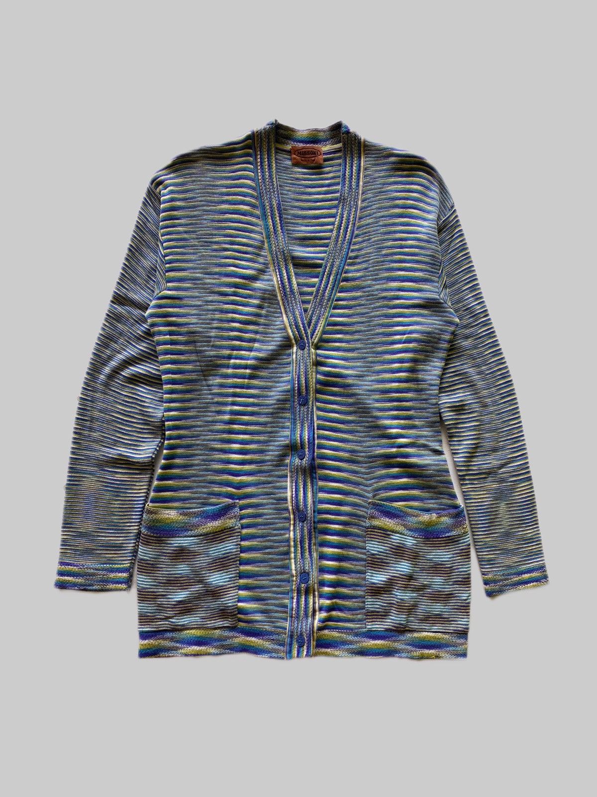 image of Archival Clothing x Missoni 1990S Missoni Crazy Multicolor Knit Cardigans, Women's (Size Medium)