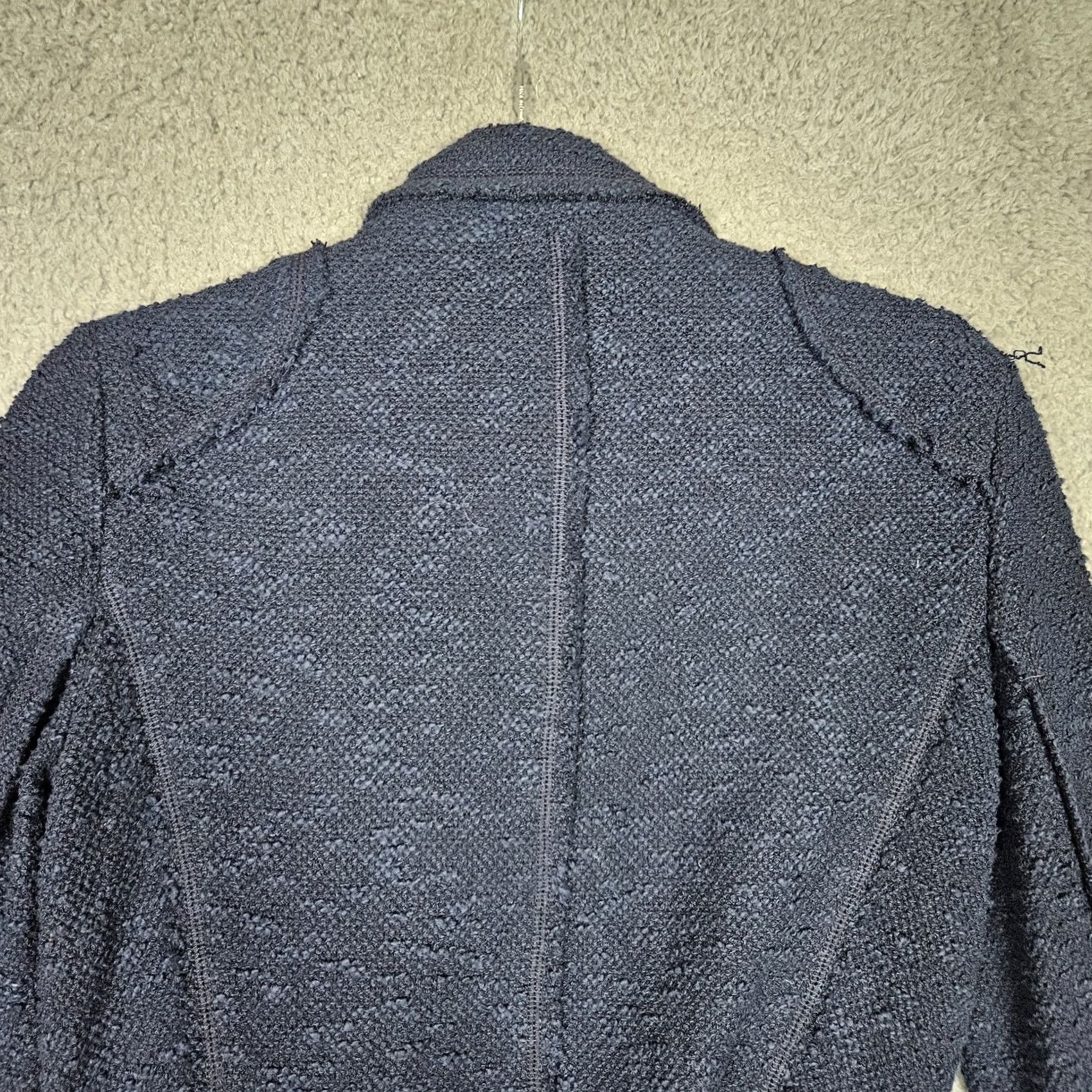 Rebecca Taylor Rebecca Taylor Navy blue Tweed Fringe TRIM Long Sleeve Jacket Size 4 Women Casual Size S / US 4 / IT 40 - 7 Thumbnail