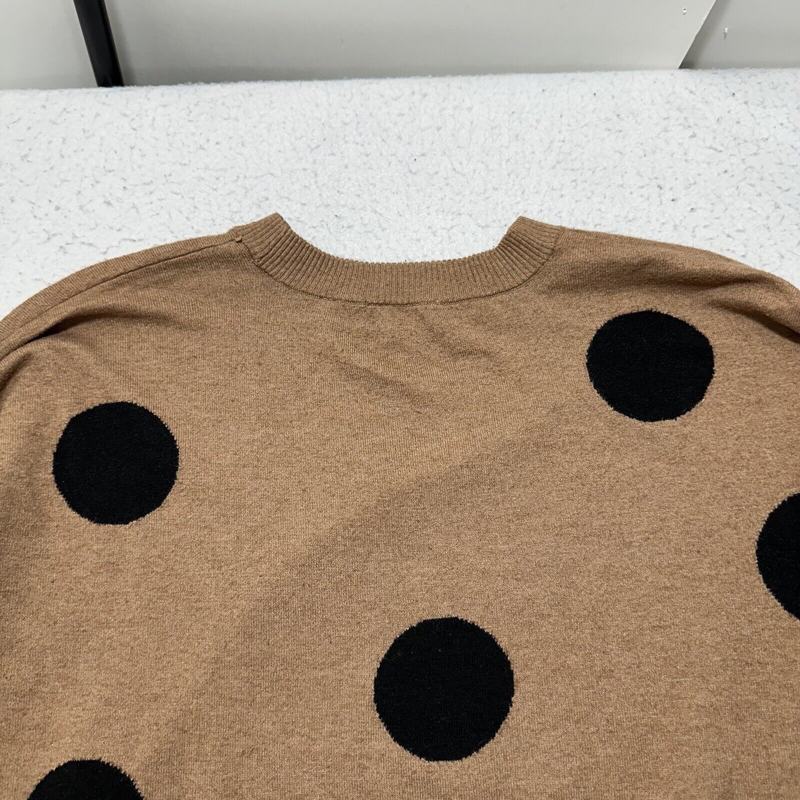 Other T Tahari =Large =Pullover Sweater Brown Black Polka Dot Size L / US 10 / IT 46 - 11 Thumbnail