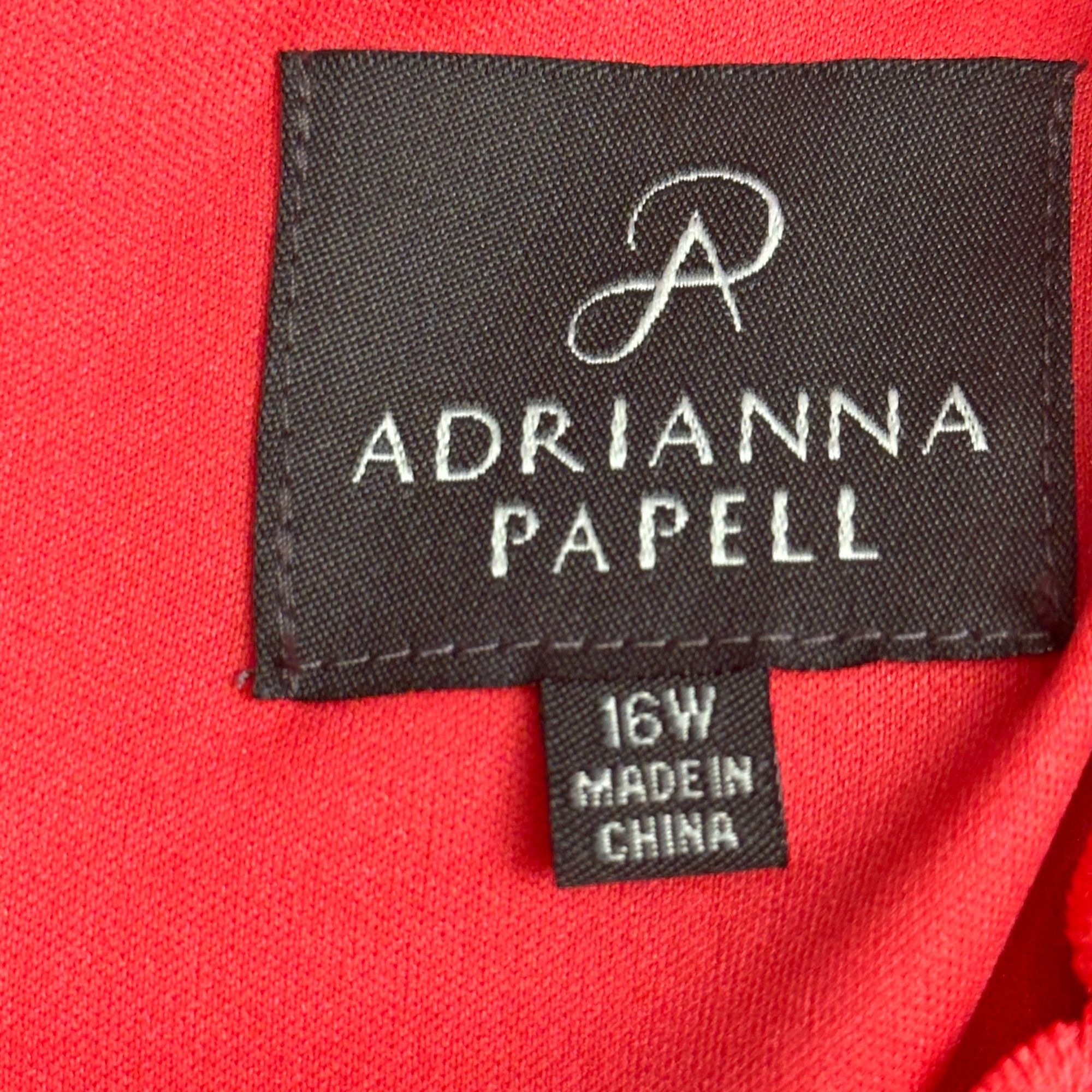 Adrianna Papell Adrianna Papell Coral Lace Crochet & Pleated V Neck Dress 16 Size XXL / US 16-18 / IT 52-54 - 7 Thumbnail
