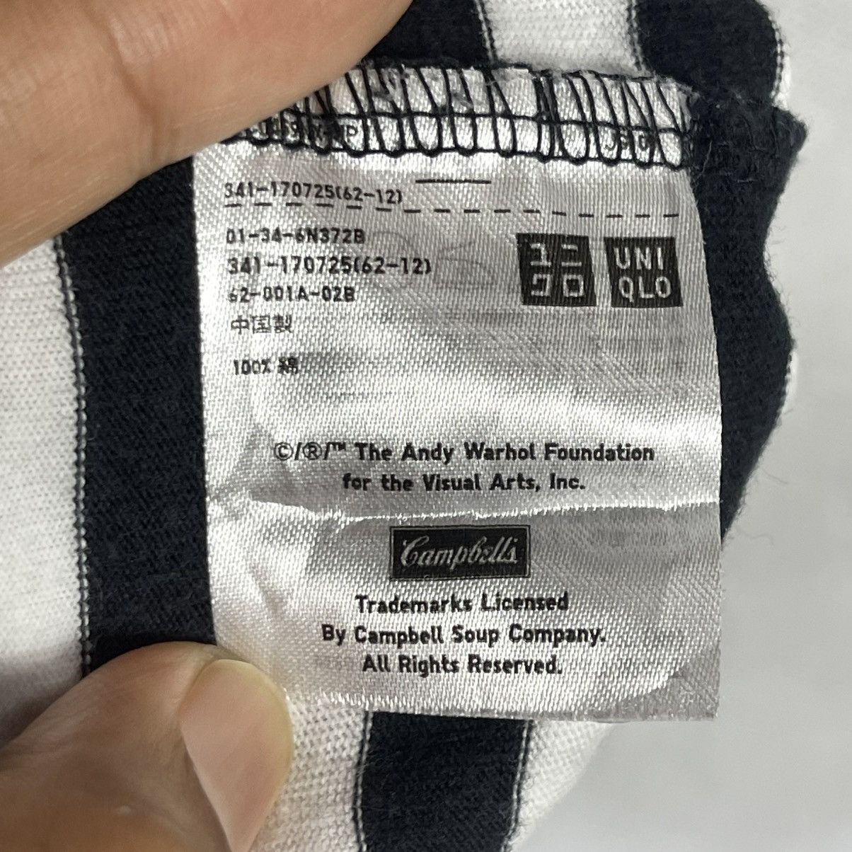Andy Warhol Andy Warhol Campbell Soup x Uniqlo Pop Art Stripes Tshirt Size US L / EU 52-54 / 3 - 6 Thumbnail