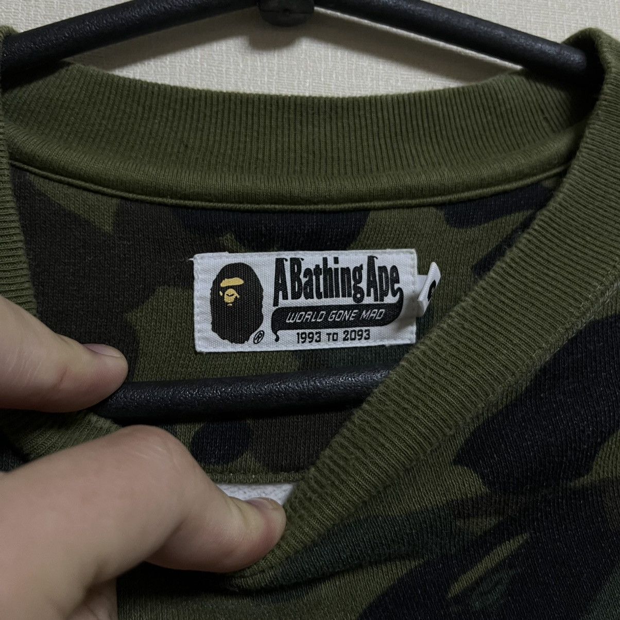 Bape FW20 Bape 1st Green Camo Shark Pattern Crewneck Sweatshirt Size US M / EU 48-50 / 2 - 8 Thumbnail