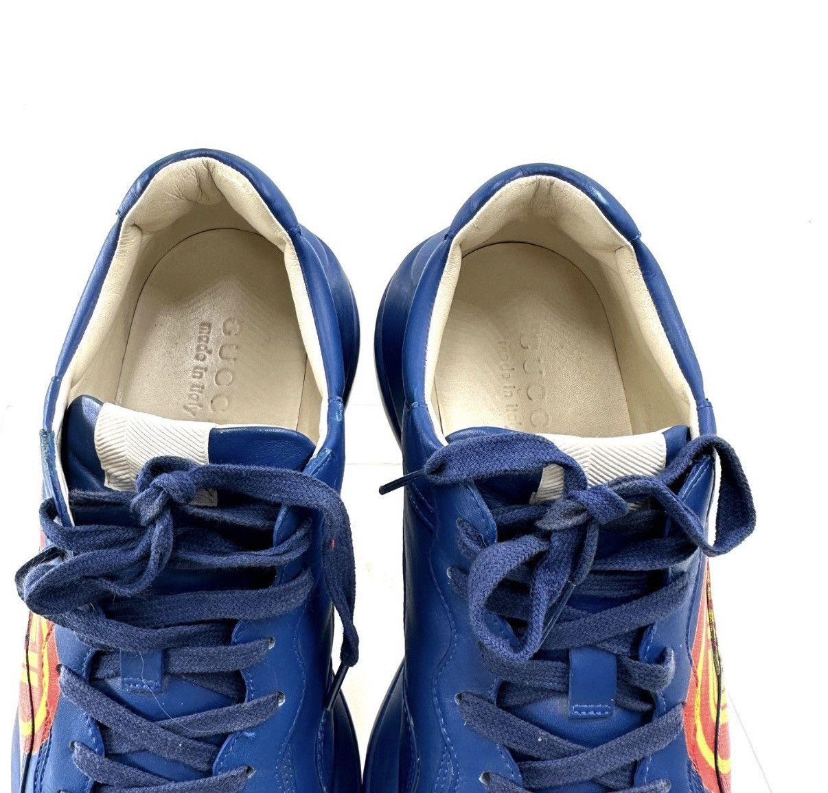 Gucci Gucci/Rhyton Low-Top Blue Logo Dad Sneakers K12 Size US 8 / EU 41 - 5 Thumbnail