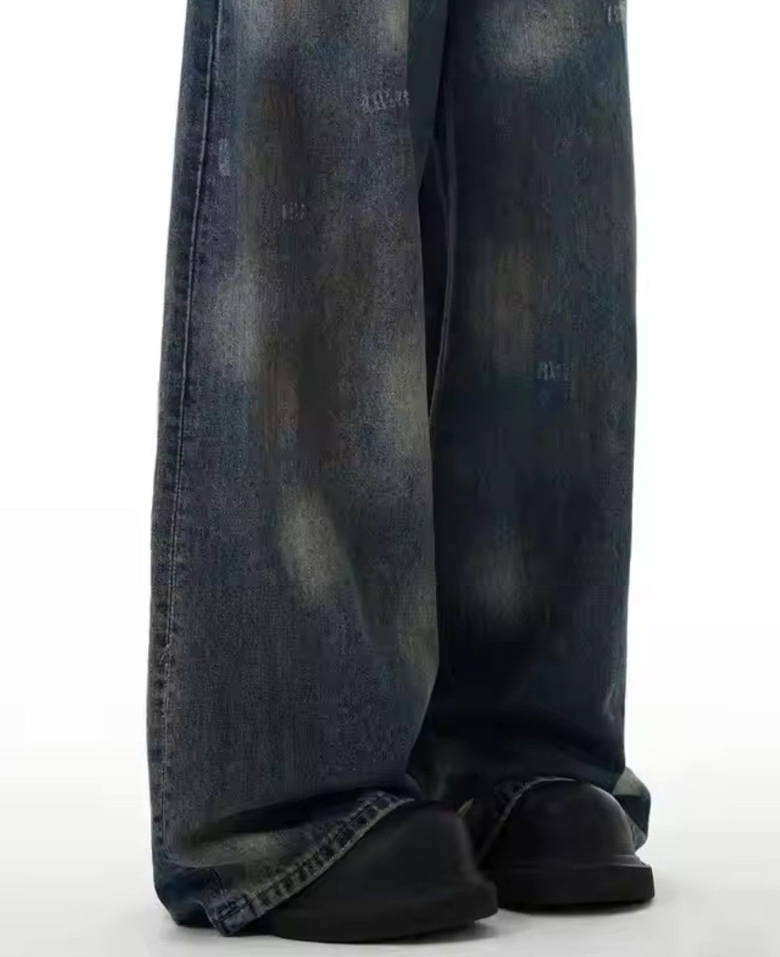 Japanese Brand × Jean Vintage tie dye washed straight leg denim Size US 30 / EU 46 - 6 Thumbnail