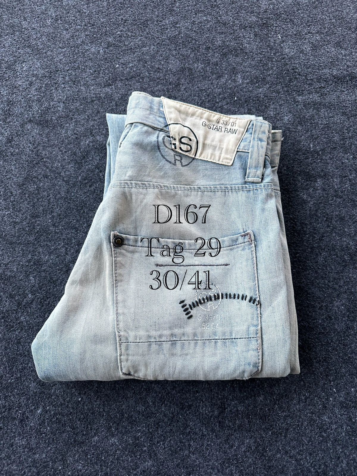 Beauty Beast × G-Star Gstar Raw G33/01 Distressed Denim D167 Size US 29 - 18 Thumbnail