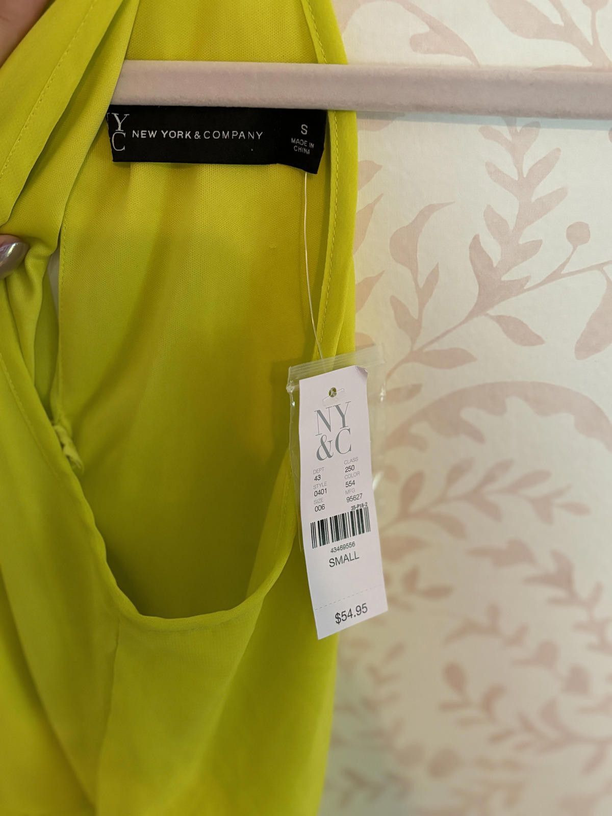 Designer NWT Vibrant Neon Yellow Sheer Maxi Halter Top Size S / US 4 / IT 40 - 8 Thumbnail