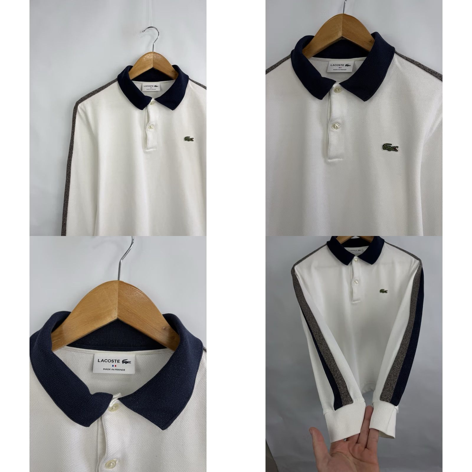 Lacoste Lacoste Regular Fit Polo Long Sleeve Made in France Rare White Sz S Mens Polo Size US S / EU 44-46 / 1 - 8 Thumbnail