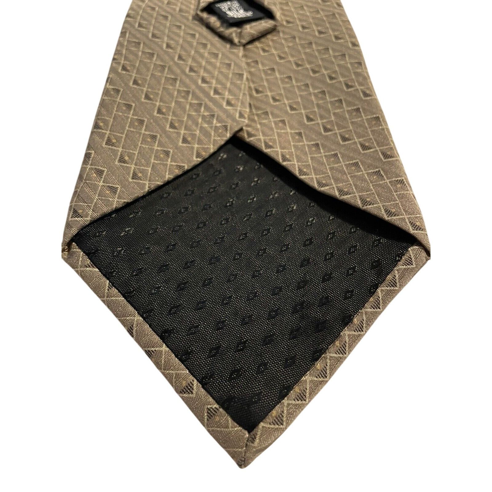 Bill Blass BILL BLASS Brown Tan Men’s Imported Silk Necktie Size ONE SIZE - 5 Thumbnail