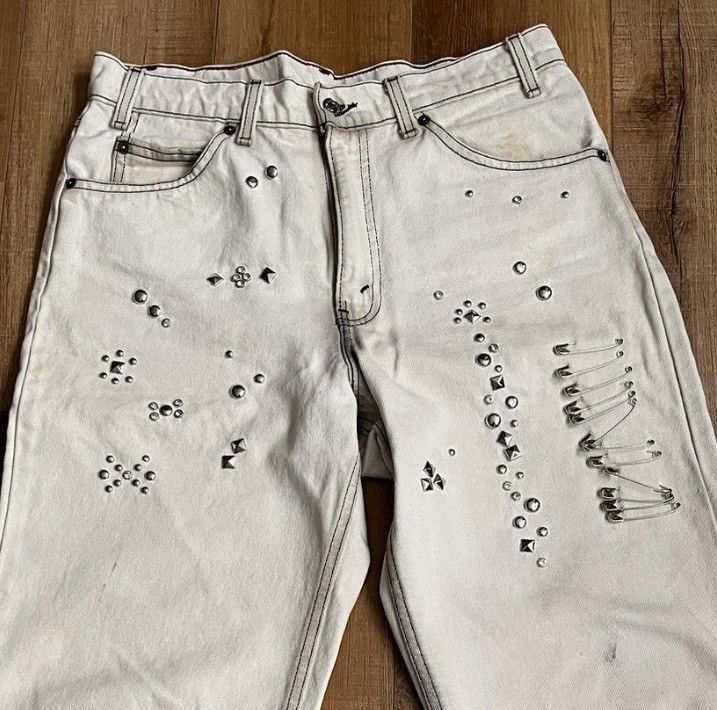 Levi's Vintage Clothing Levi's Orange Tab 550 Studded Jeans (Made in USA) Size US 32 / EU 48 - 1 Thumbnail