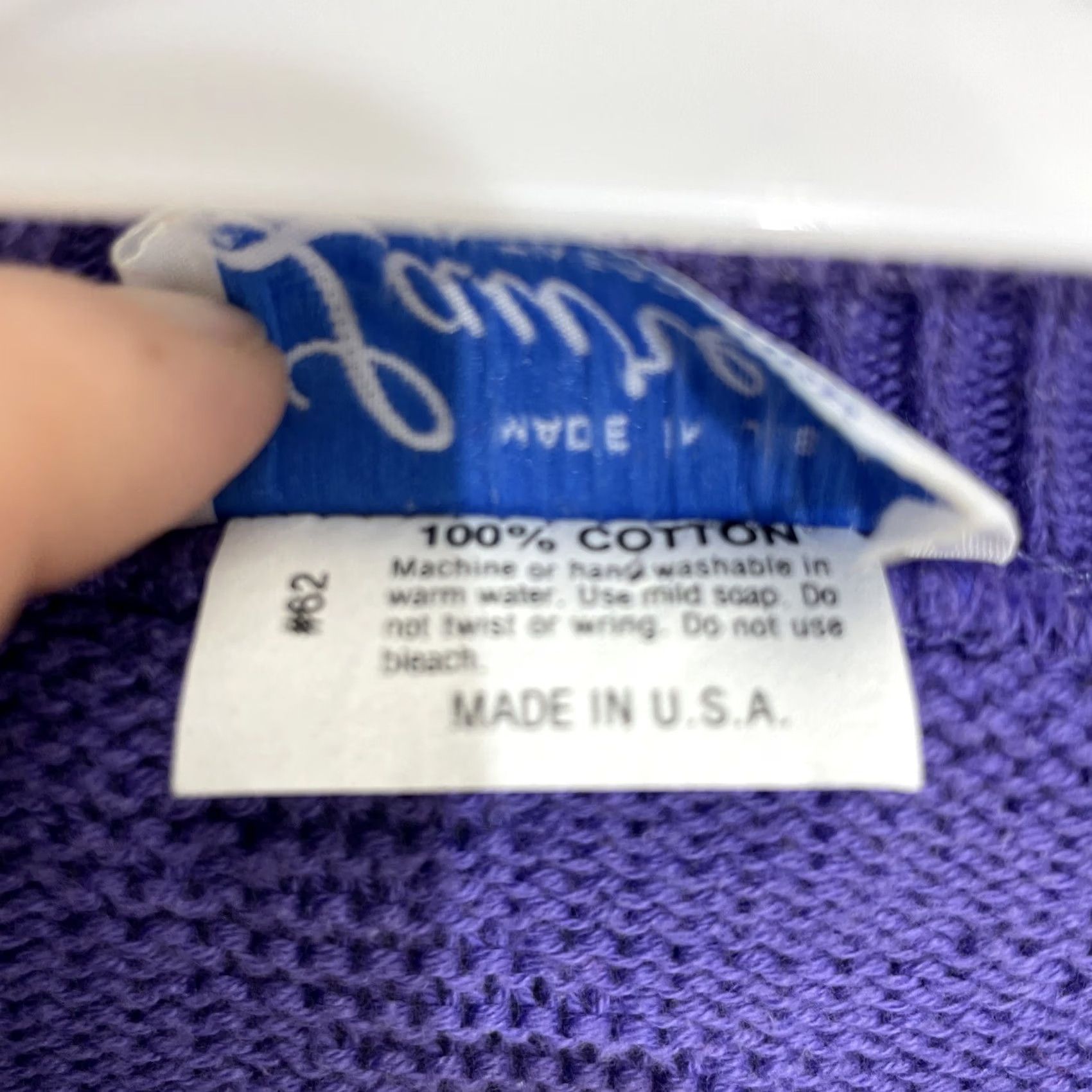 Vintage VINTAGE Lauren Vest Shirt Sleeveless Large Purple USA Knitwear Corp Crew Neck Button Logo 100% Cotton Men’s? No, Women’s? Size L / US 10 / IT 46 - 3 Thumbnail