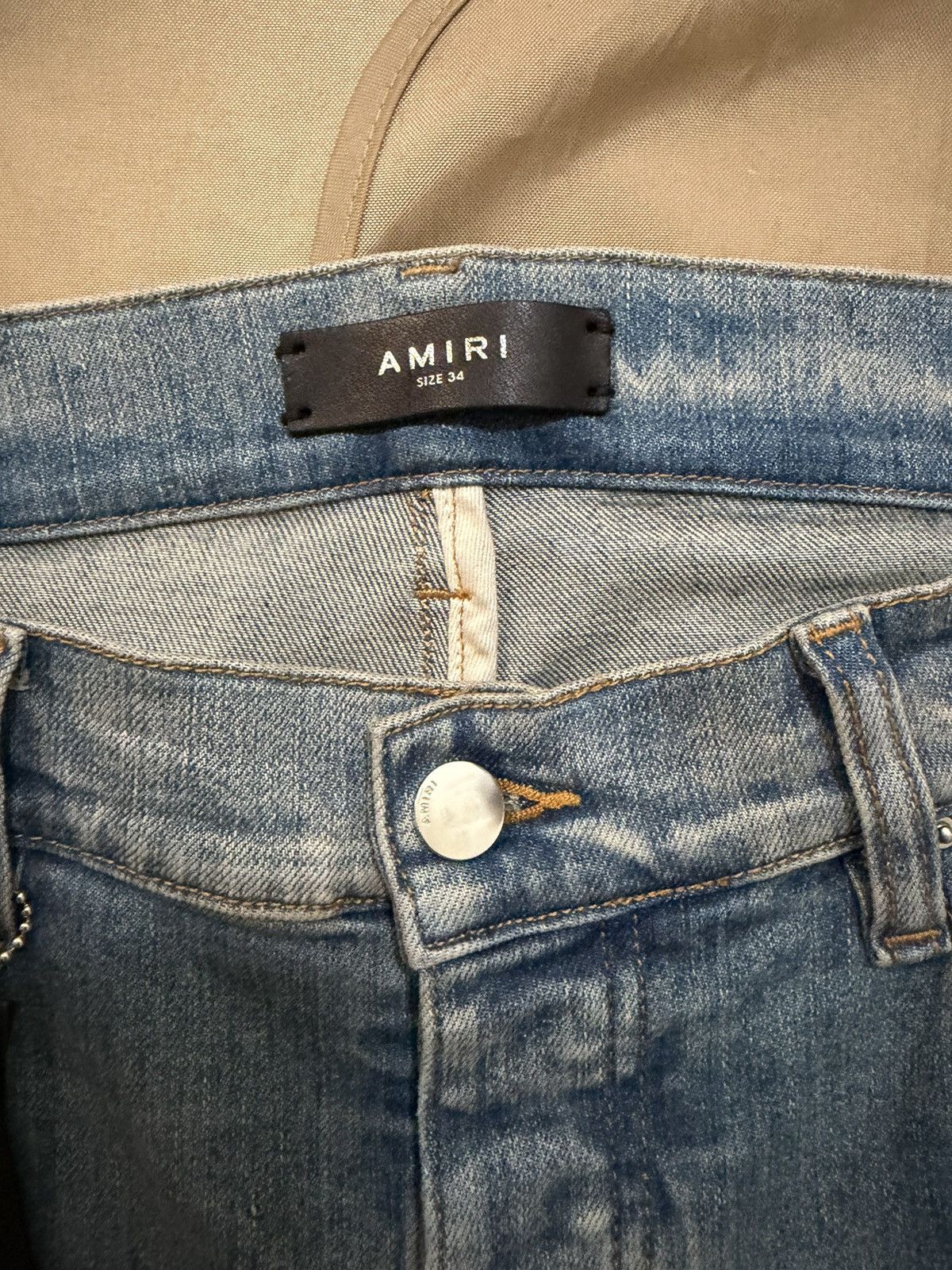 Amiri AMIRI Distressed-effect Star Patch Skinny Jeans size 34 Size US 34 / EU 50 - 4 Thumbnail