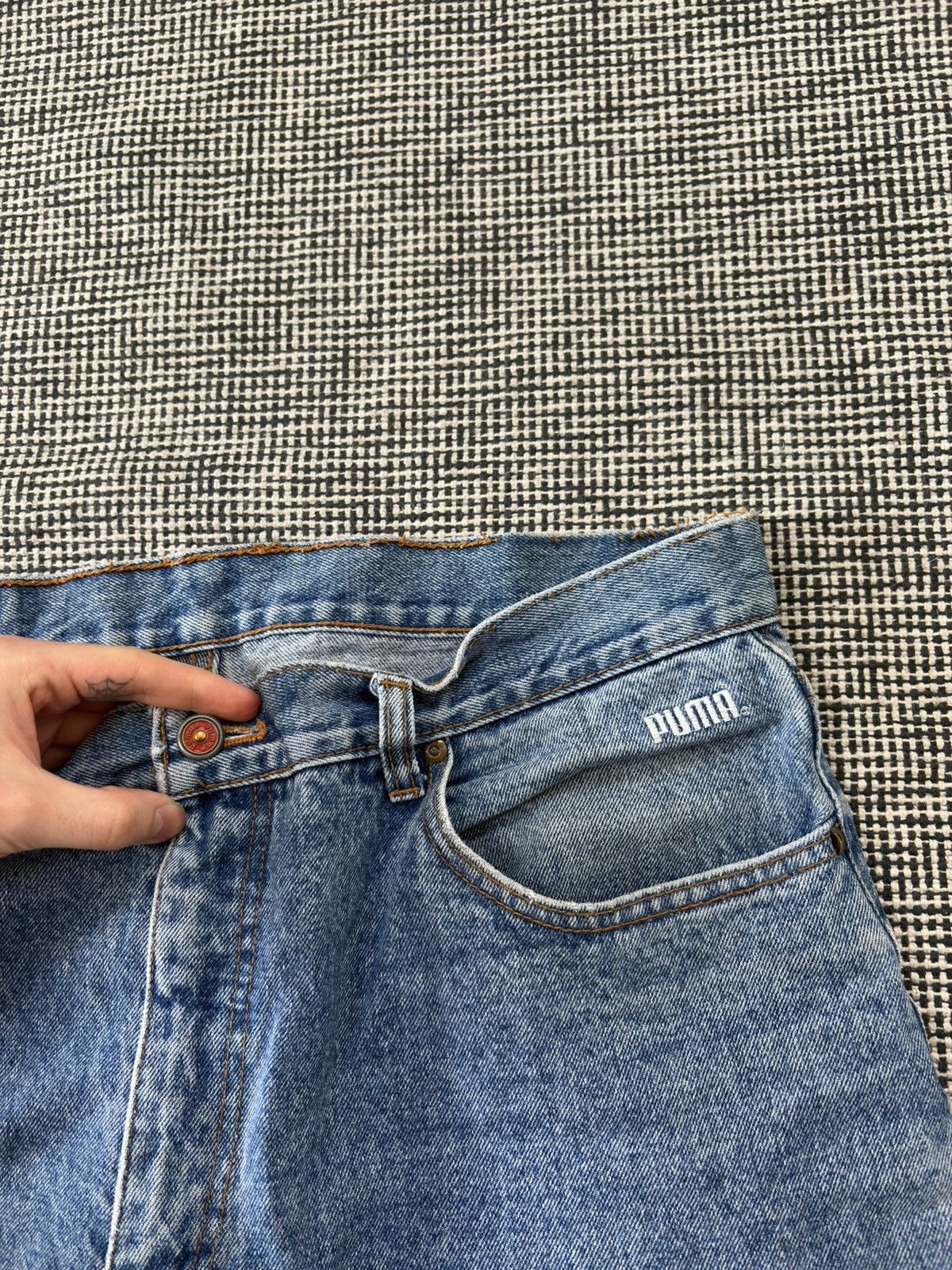 Puma 90s puma balloon fit vintage ligh blue washed jeans Size US 36 / EU 52 - 3 Thumbnail