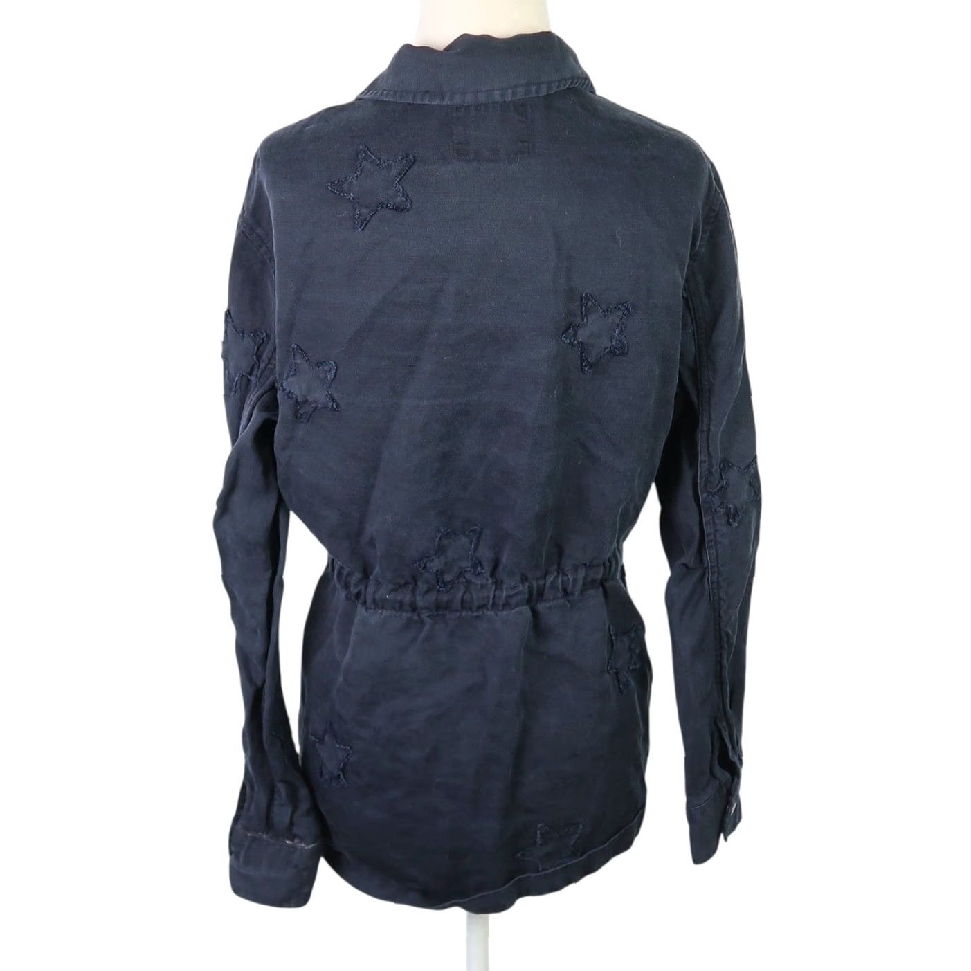 Rails Rails Lancaster Indigo Stars Navy Zip Front Utility Jacket S Women Linen Lyocell Long Sleeve Git Patriot Fall Spring Size S / US 4 / IT 40 - 4 Thumbnail