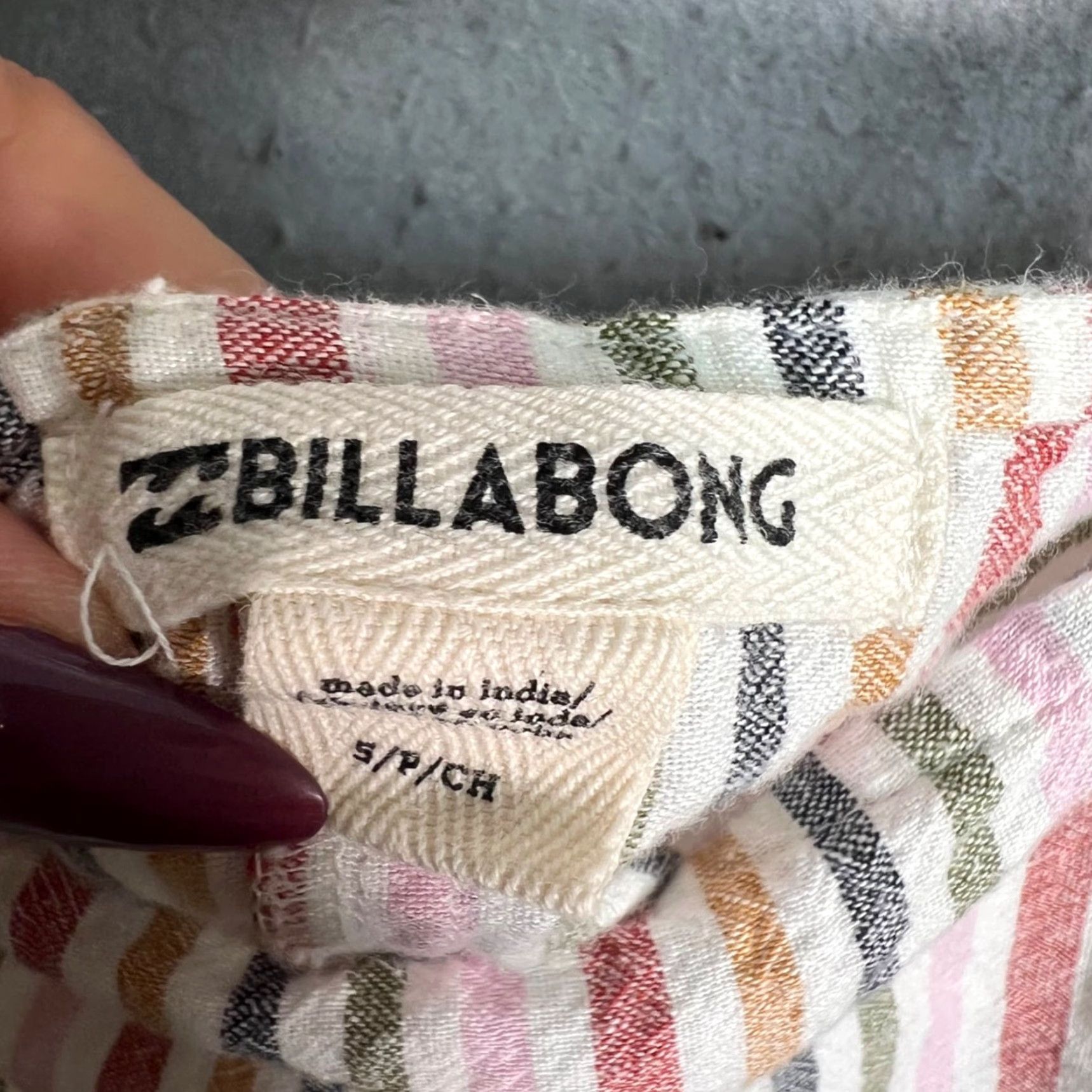 Billabong VINTAGE Billabong Womens Small Striped Sleeveless Mini Dress Adjustable Straps & Pockets Size S / US 4 / IT 40 - 3 Thumbnail