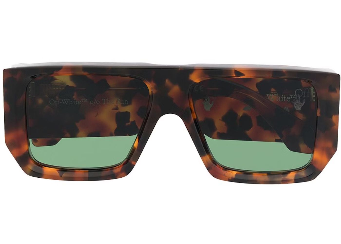 Off-White o1w1db10824 Size: OS / Tropez Sunglasses in Havana Green Size ONE SIZE - 2 Thumbnail