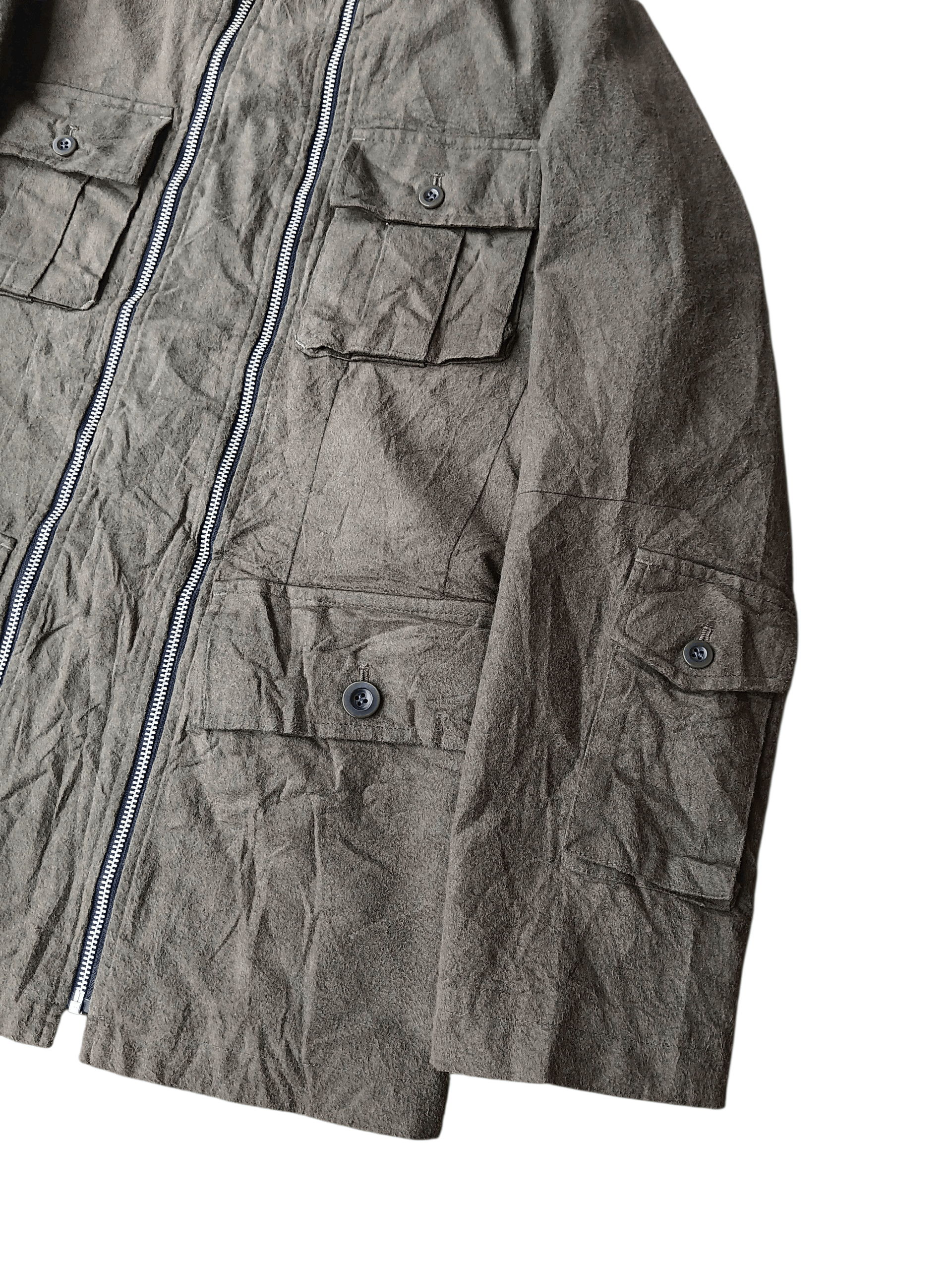 Japanese Brand BATSU BOYS wool zipper multi pocket jacket Size US M / EU 48-50 / 2 - 8 Thumbnail