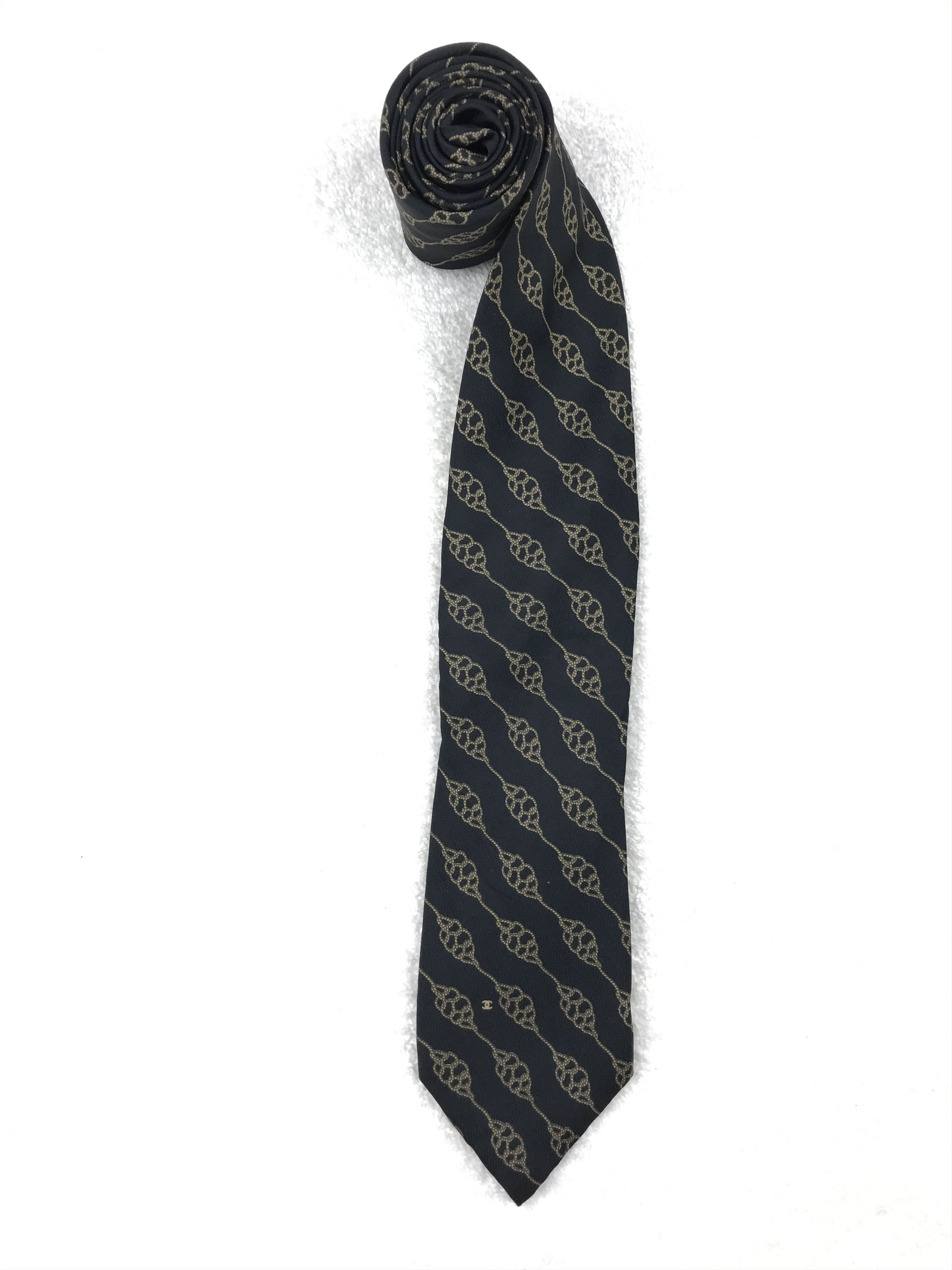 Chanel × Vintage Vintage Chanel Silk Necktie Size ONE SIZE - 2 Thumbnail