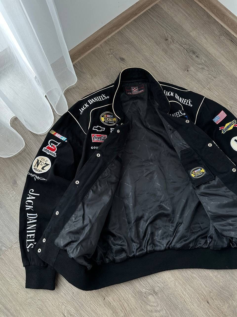 NASCAR × Vintage Vintage Jack Daniel’s NASCAR Racing Denim Black Jacket Size US M / EU 48-50 / 2 - 8 Thumbnail