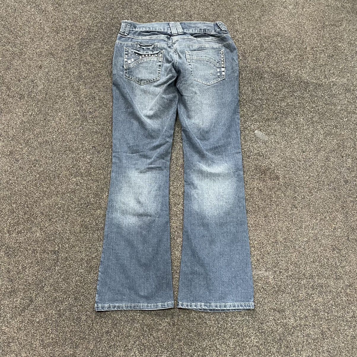 Vintage Vintage Y2K Baggy Bootcut Jeans Faded Distressed Skate Logo Size 32" / US 10 / IT 46 - 3 Thumbnail