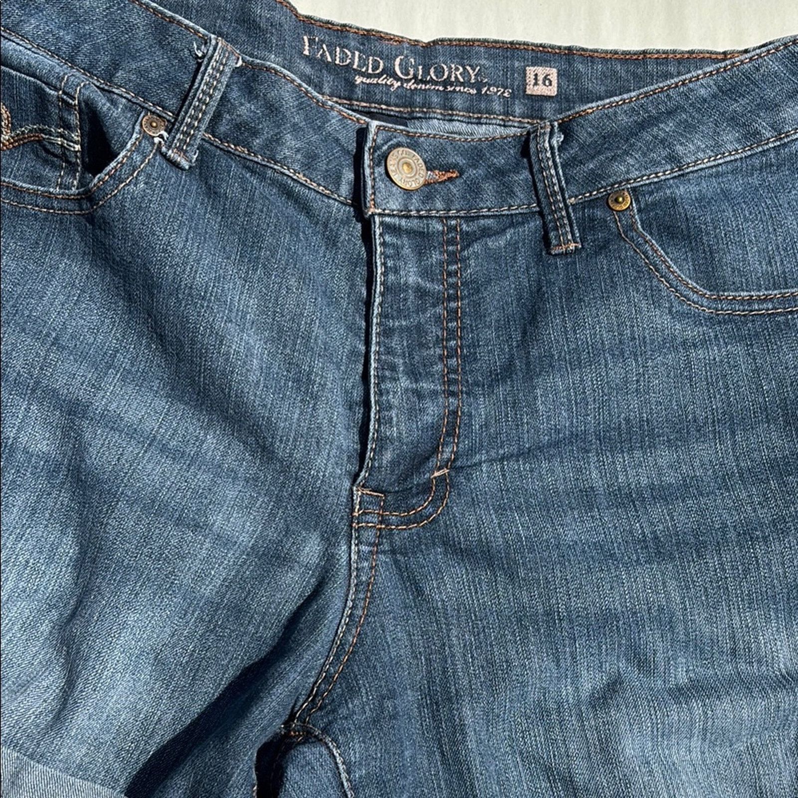 Faded Glory Faded Glory Classic Blue Jean Shorts Size 16 Size 38" / US 16 / IT 52 - 2 Thumbnail